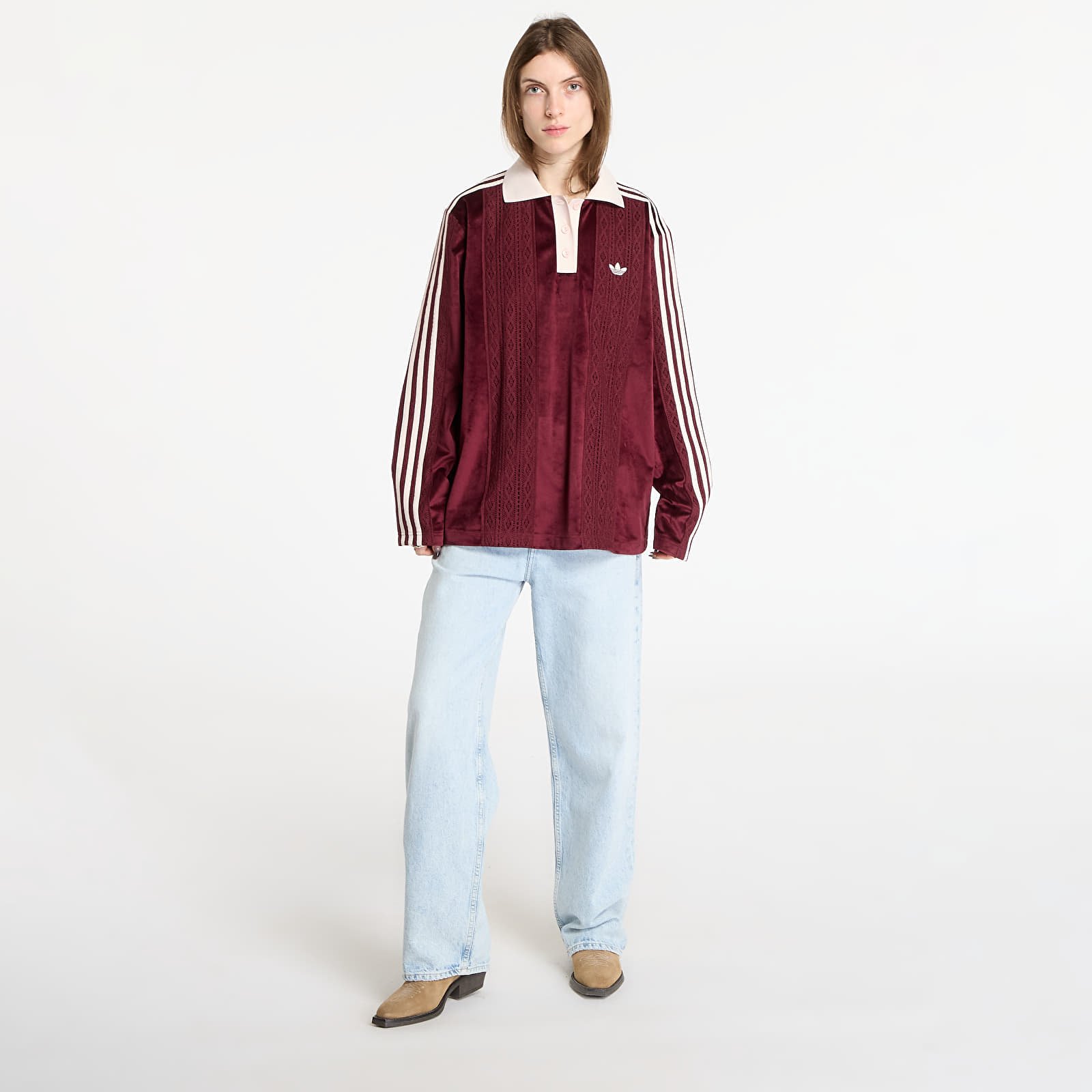 T-shirts adidas Ls Jersey Maroon