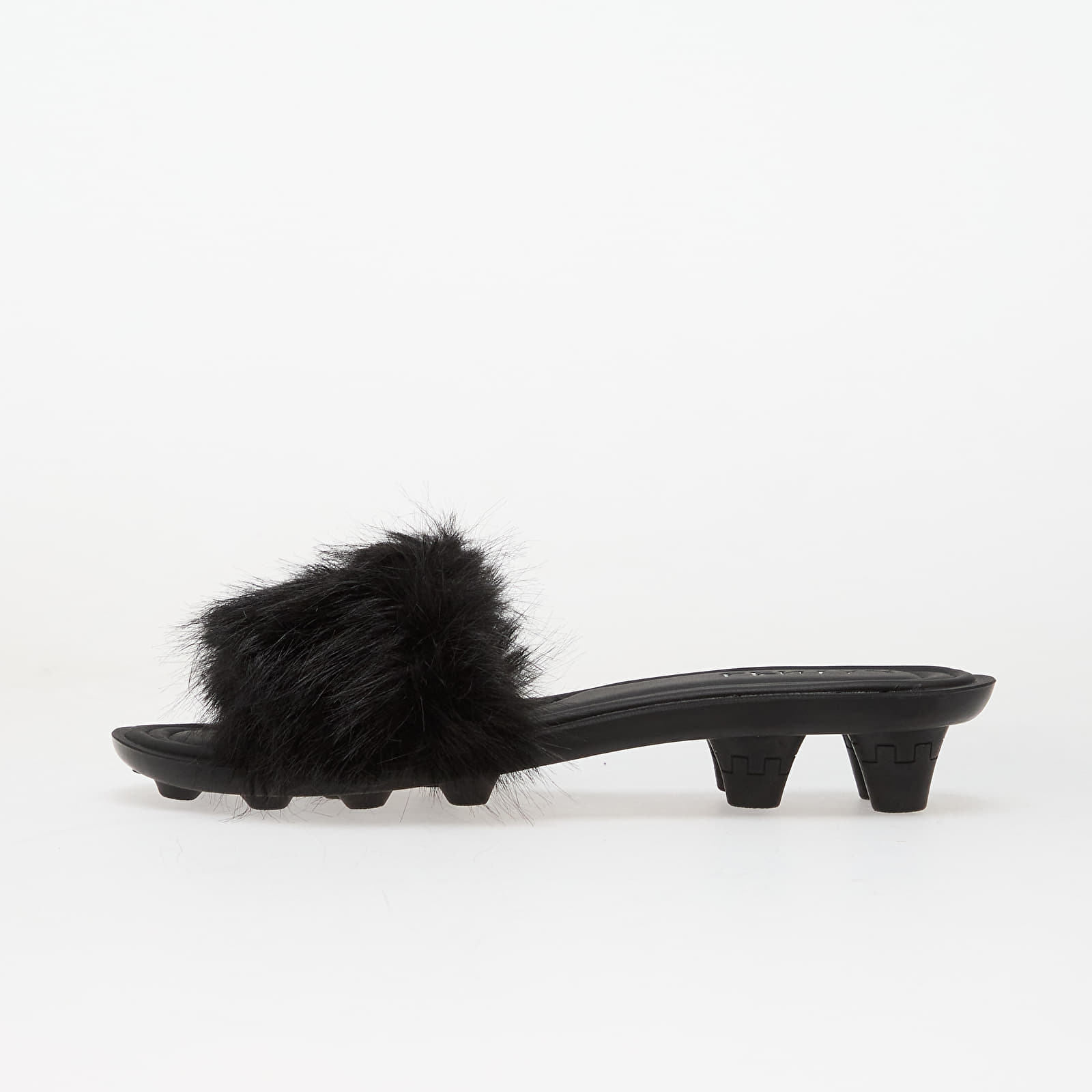 Pánske tenisky a topánky Puma x FENTY Slide Chic Fur Puma Black-Puma Silver