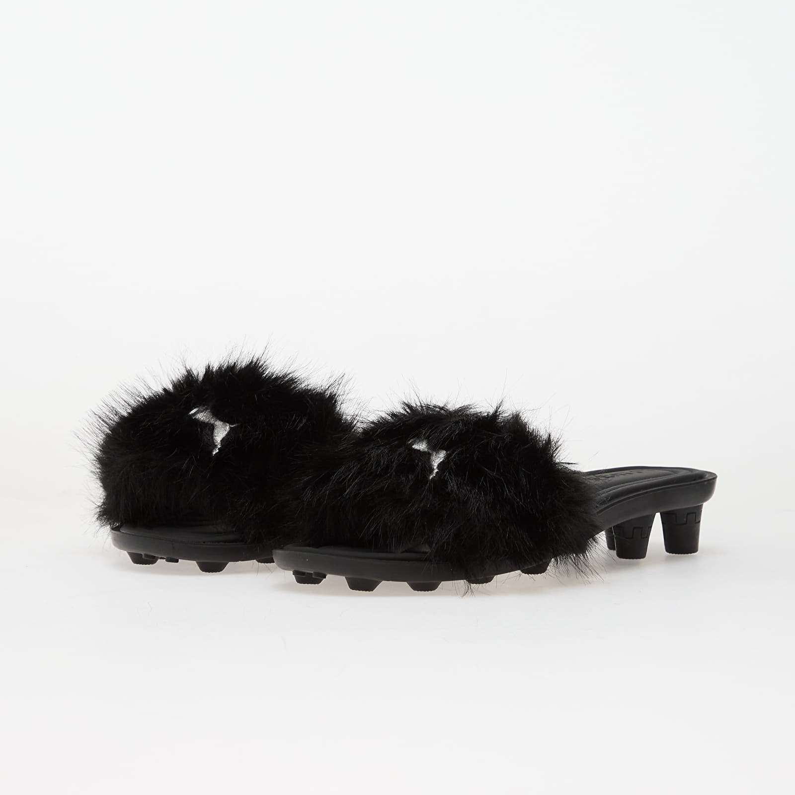 Pánske tenisky a topánky Puma x FENTY Slide Chic Fur Puma Black-Puma Silver
