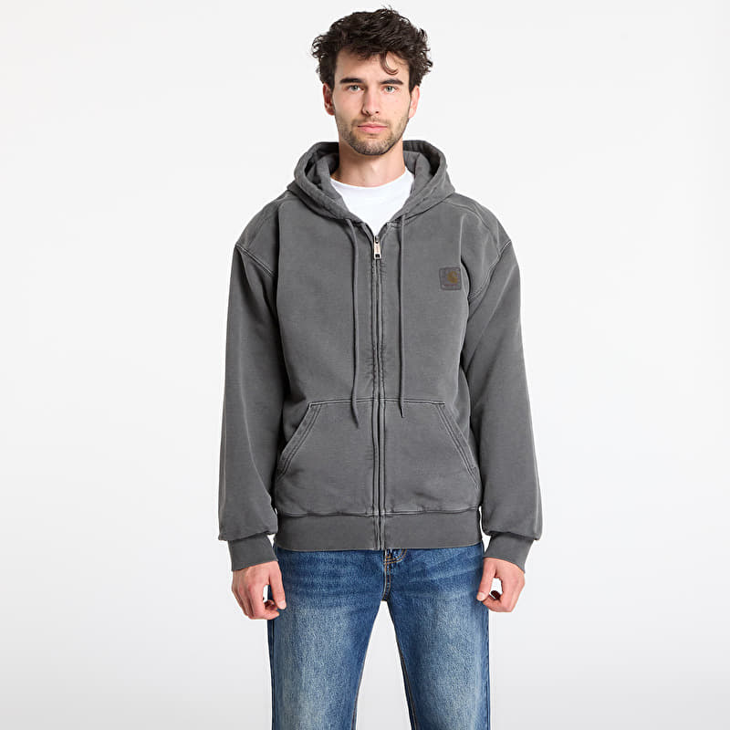 Mikina Carhartt WIP Hooded Vista Jacket Black Garment Dyed