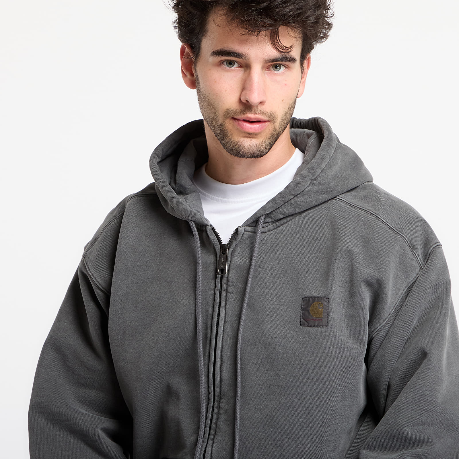 Hoodies für Männer Carhartt WIP Hooded Vista Jacket Black Garment Dyed