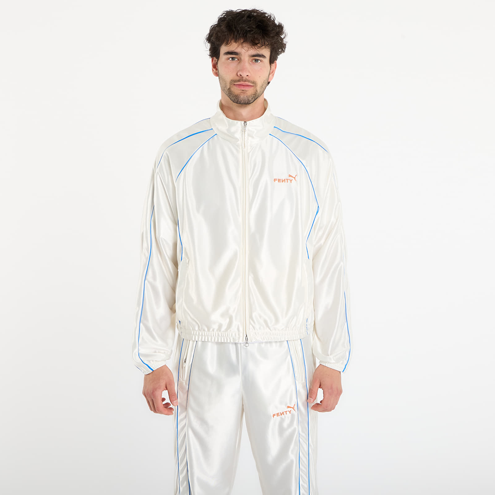Men's jackets Puma x FENTY T7 Piping Track Jacket UNISEX Warm White