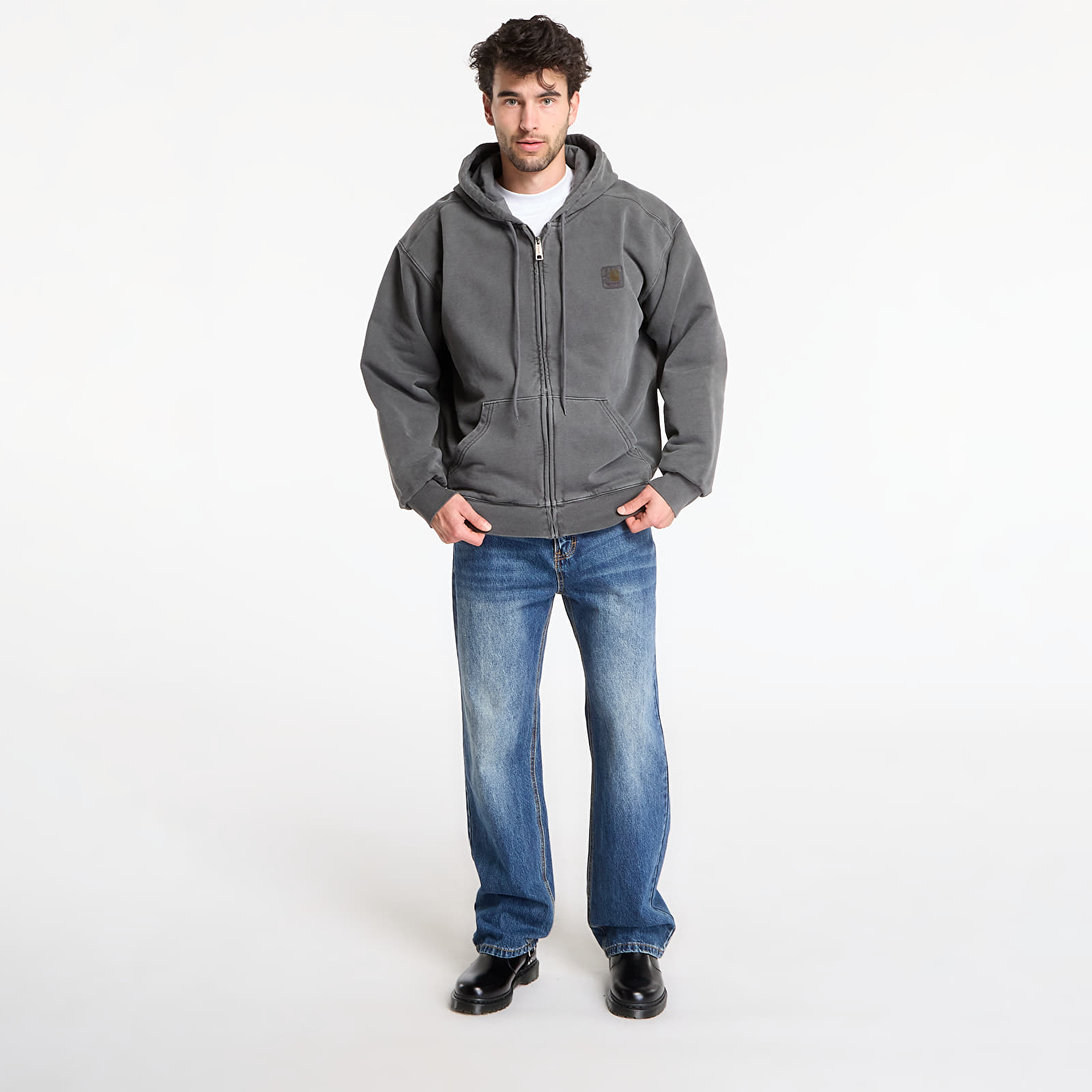 Hoodies für Männer Carhartt WIP Hooded Vista Jacket Black Garment Dyed