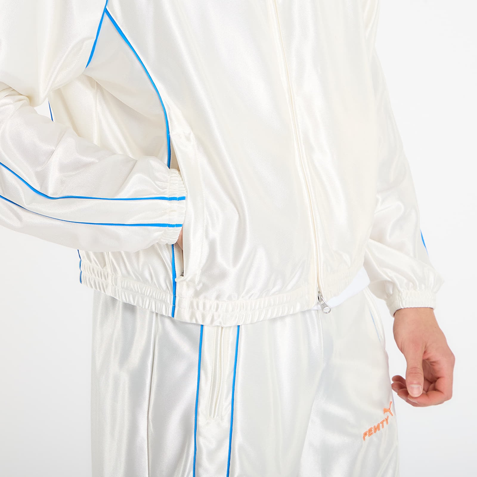 Men's jackets Puma x FENTY T7 Piping Track Jacket UNISEX Warm White