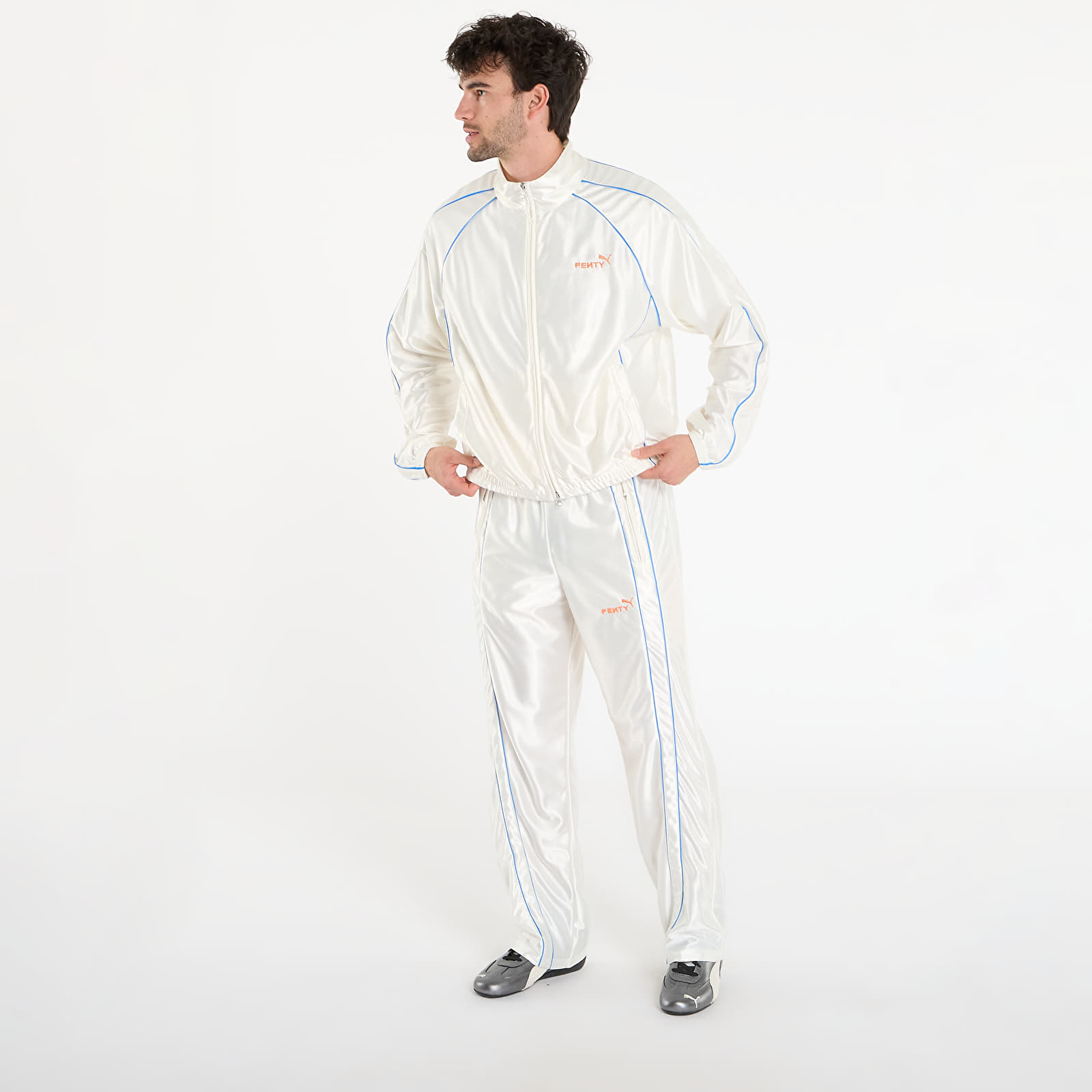 Men's jackets Puma x FENTY T7 Piping Track Jacket UNISEX Warm White