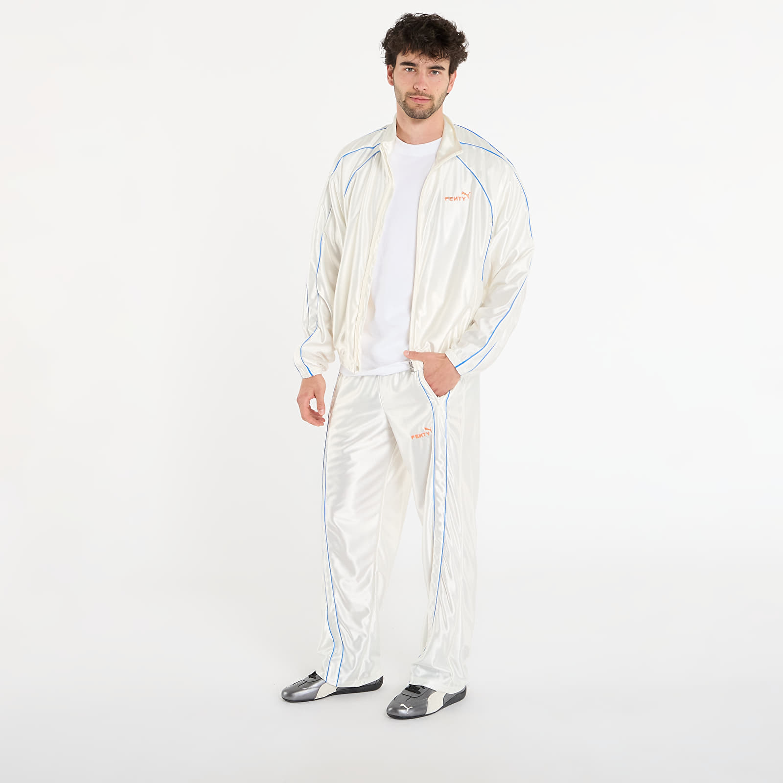 Jogger kelnės Puma x FENTY T7 Piping Track Pants UNISEX Warm White