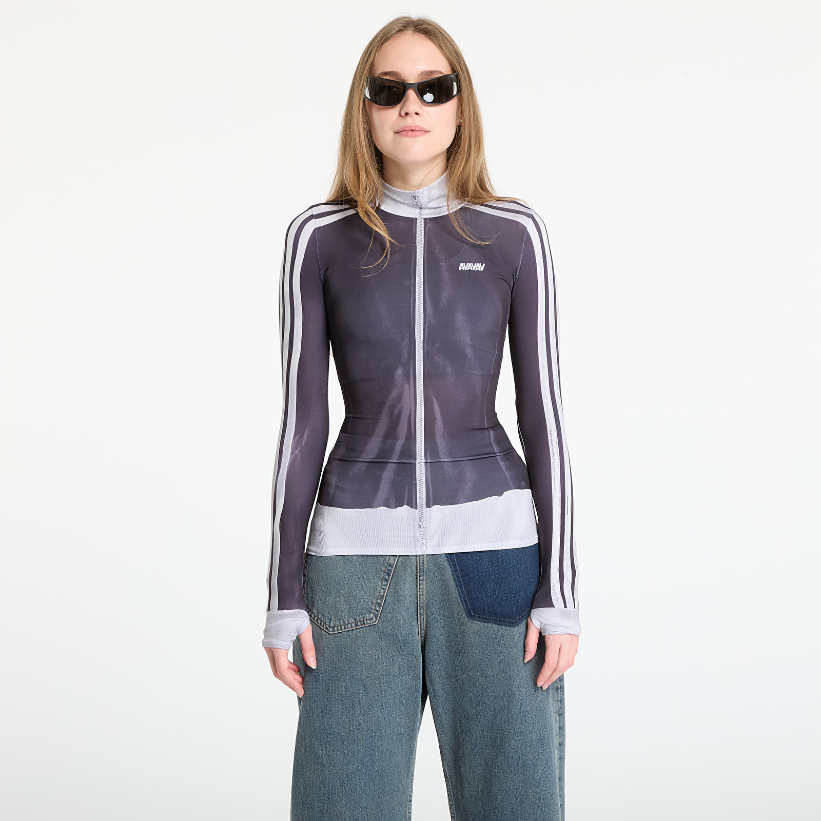 Ženske majice adidas x AVAVAV Baselayer Better Scarlet/ Black