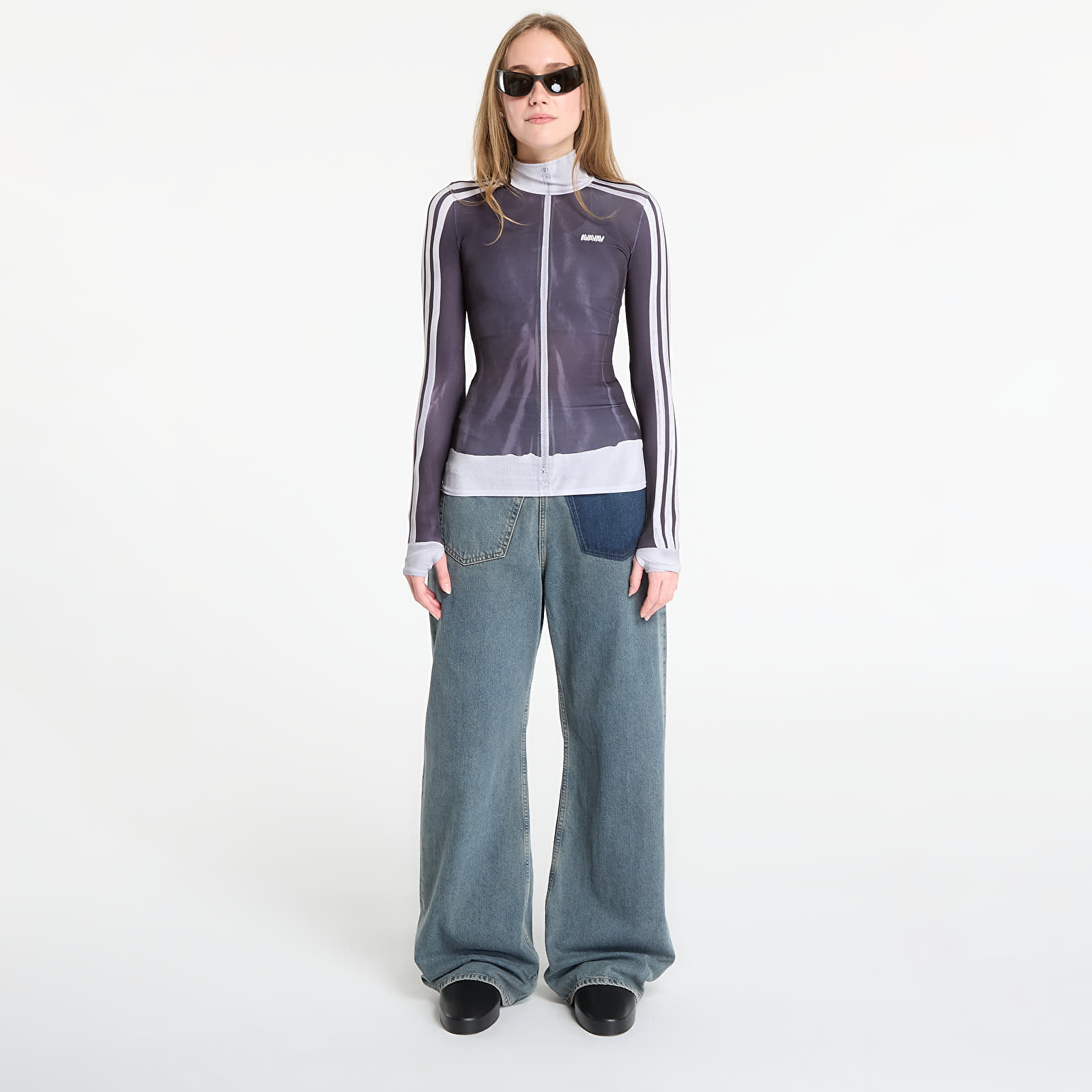 Ženske majice adidas x AVAVAV Baselayer Better Scarlet/ Black