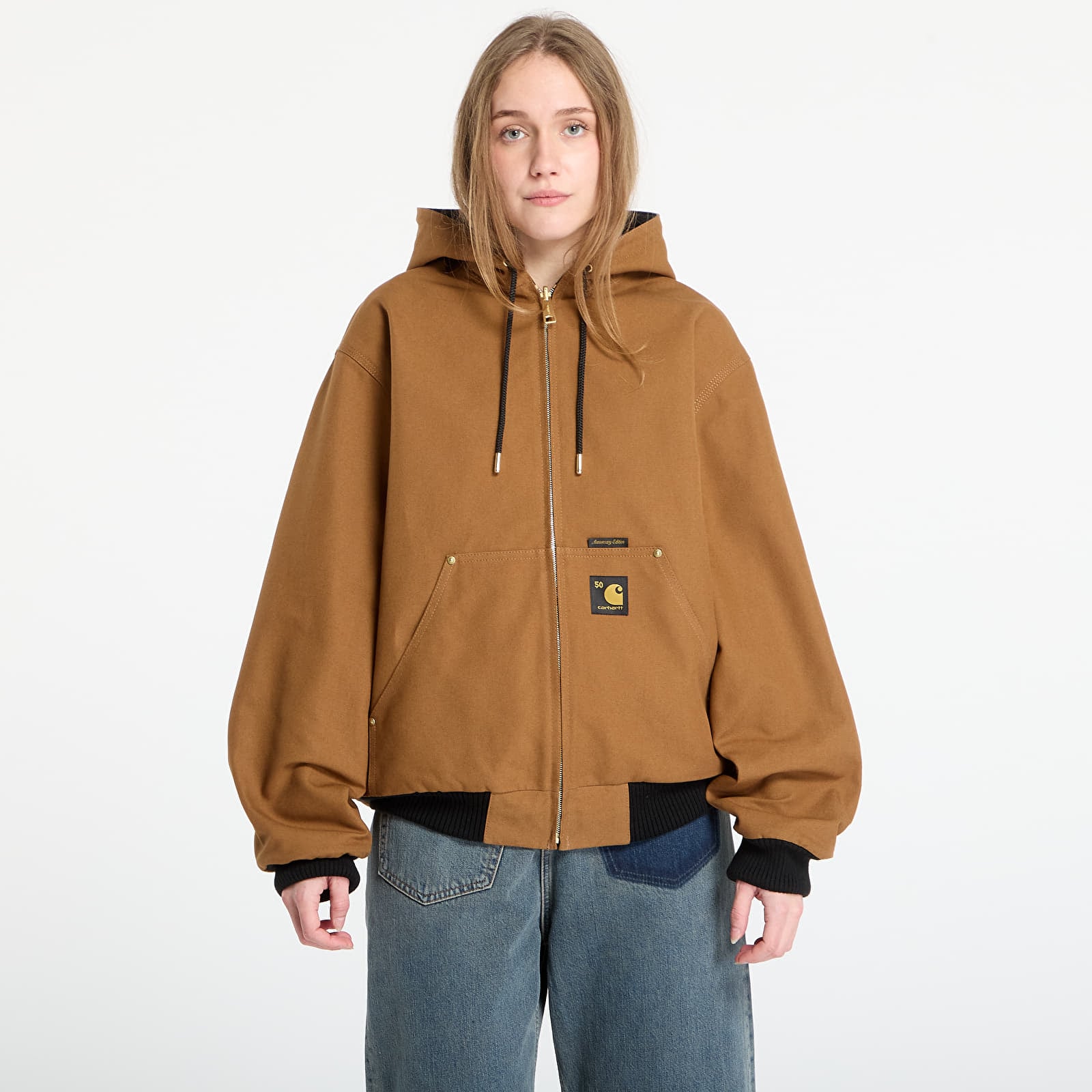 Moške jakne Carhartt WIP 50 Years Anniversary OG Active Jacket Canvas UNISEX Black/ Hamilton Brown