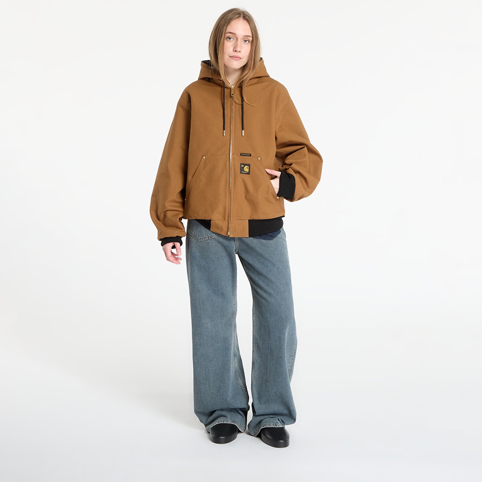 Moške jakne Carhartt WIP 50 Years Anniversary OG Active Jacket Canvas UNISEX Black/ Hamilton Brown