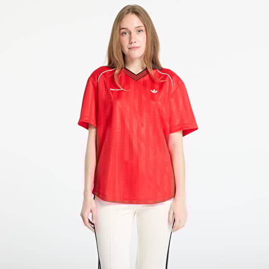 T-Shirt adidas x Wales Bonner Football T-Shirt UNISEX Better Scarlet/ Green/ Better Scarlet