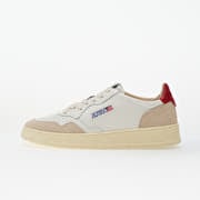 Autry Medalist Low Man Leat/ Suede White/ Red