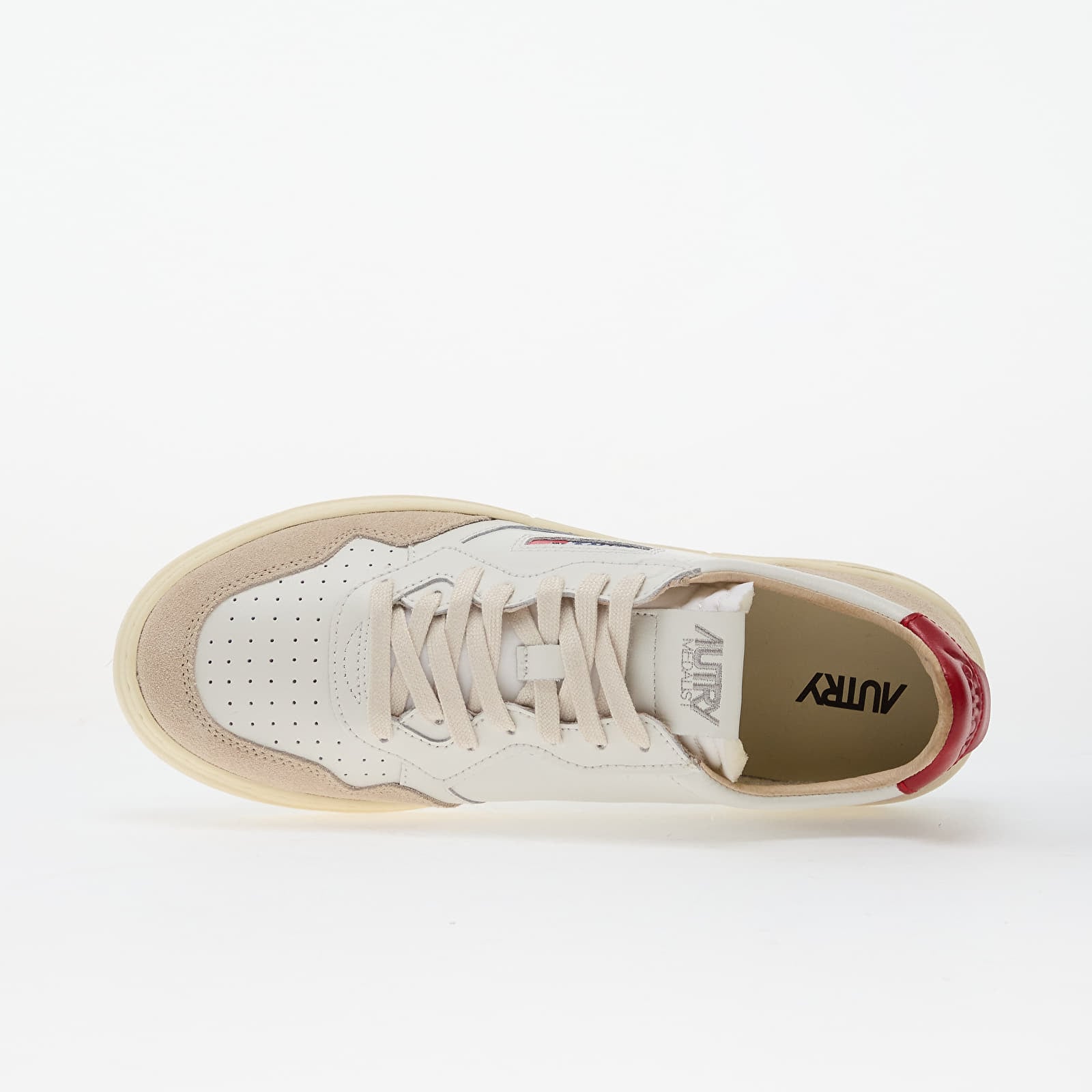 Vīriešu apavi Autry Medalist Low Man Leat/ Suede White/ Red
