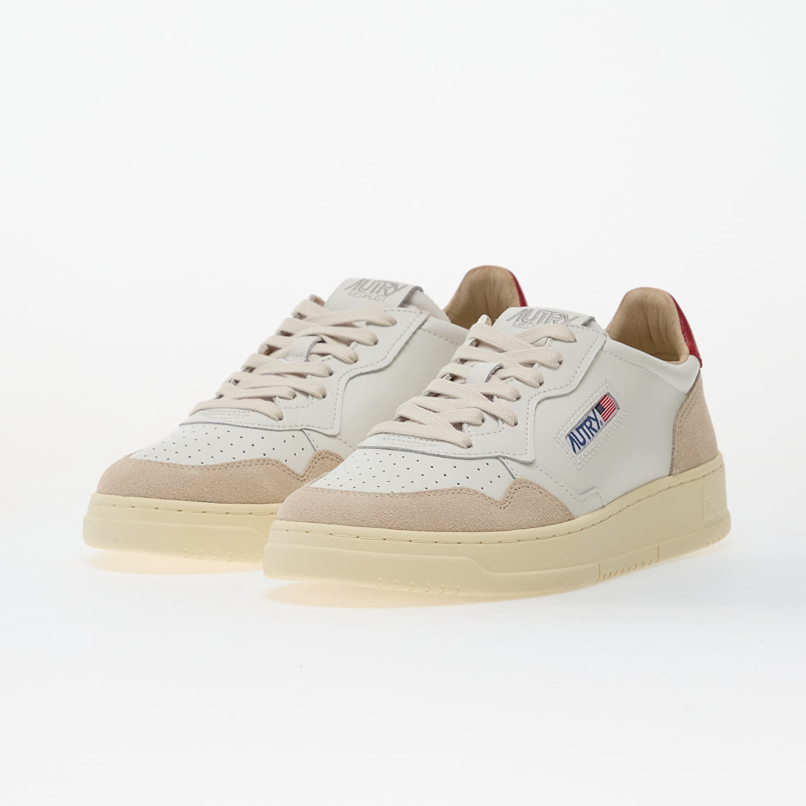 Vīriešu apavi Autry Medalist Low Man Leat/ Suede White/ Red