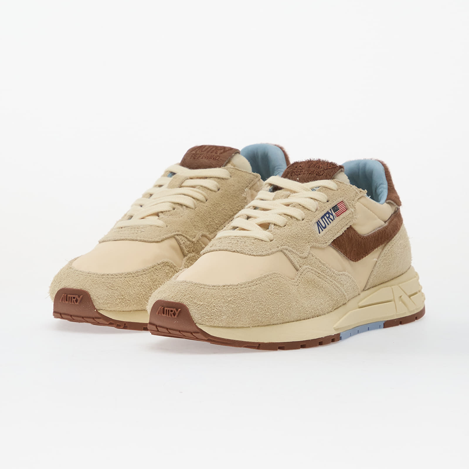 Damen Sneaker und Schuhe Autry Reelwind Low Wom Suedenil/ Pony Rut/ Brwn