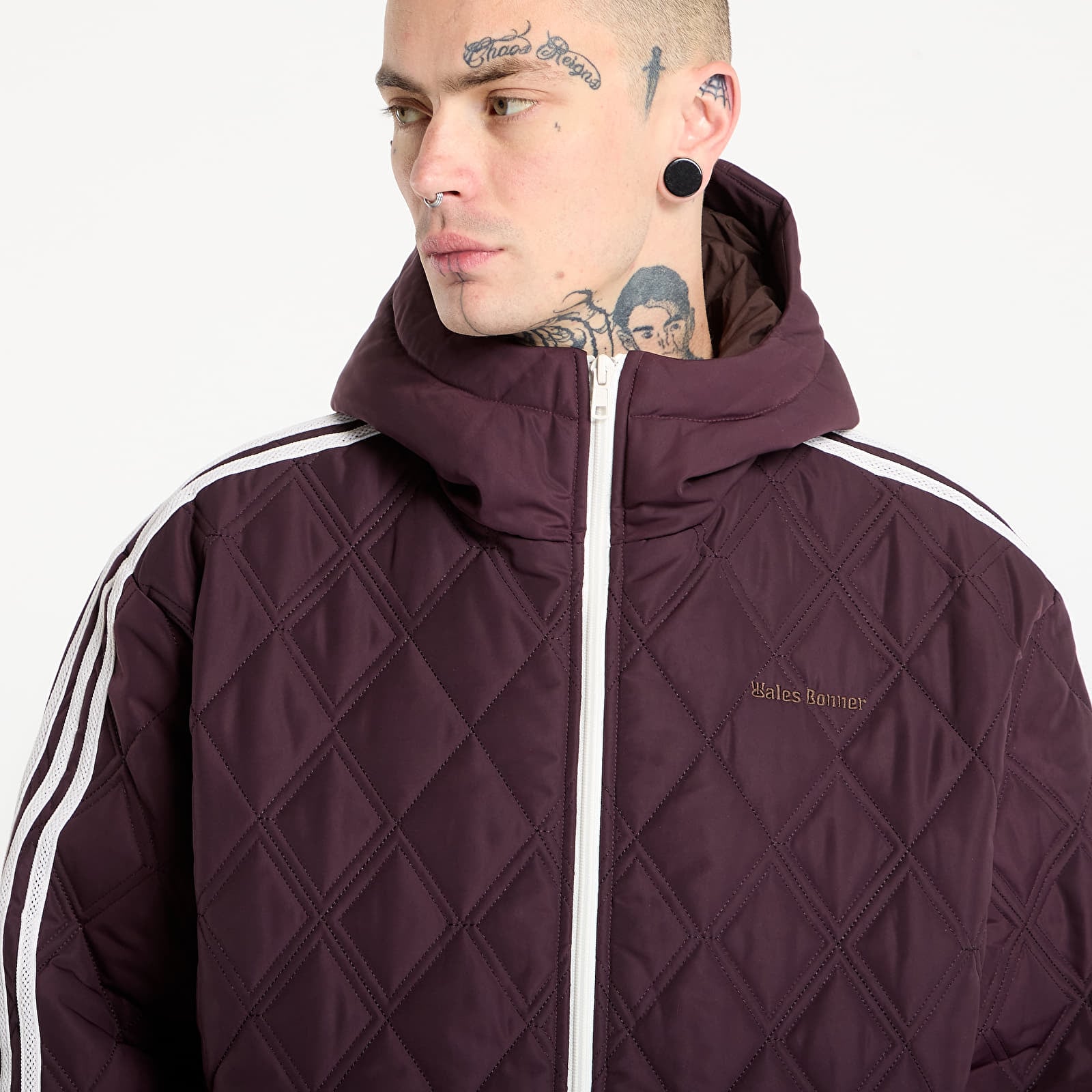 Jakas adidas x Wales Bonner Quilted Jacket Shadow Maroon/ Yellow