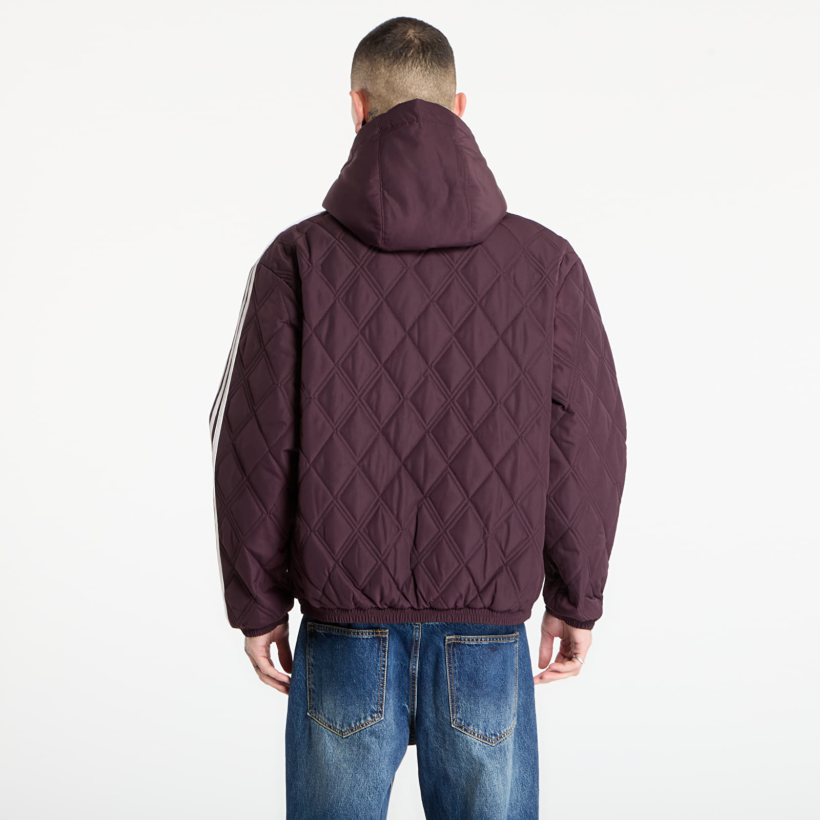Jakas adidas x Wales Bonner Quilted Jacket Shadow Maroon/ Yellow