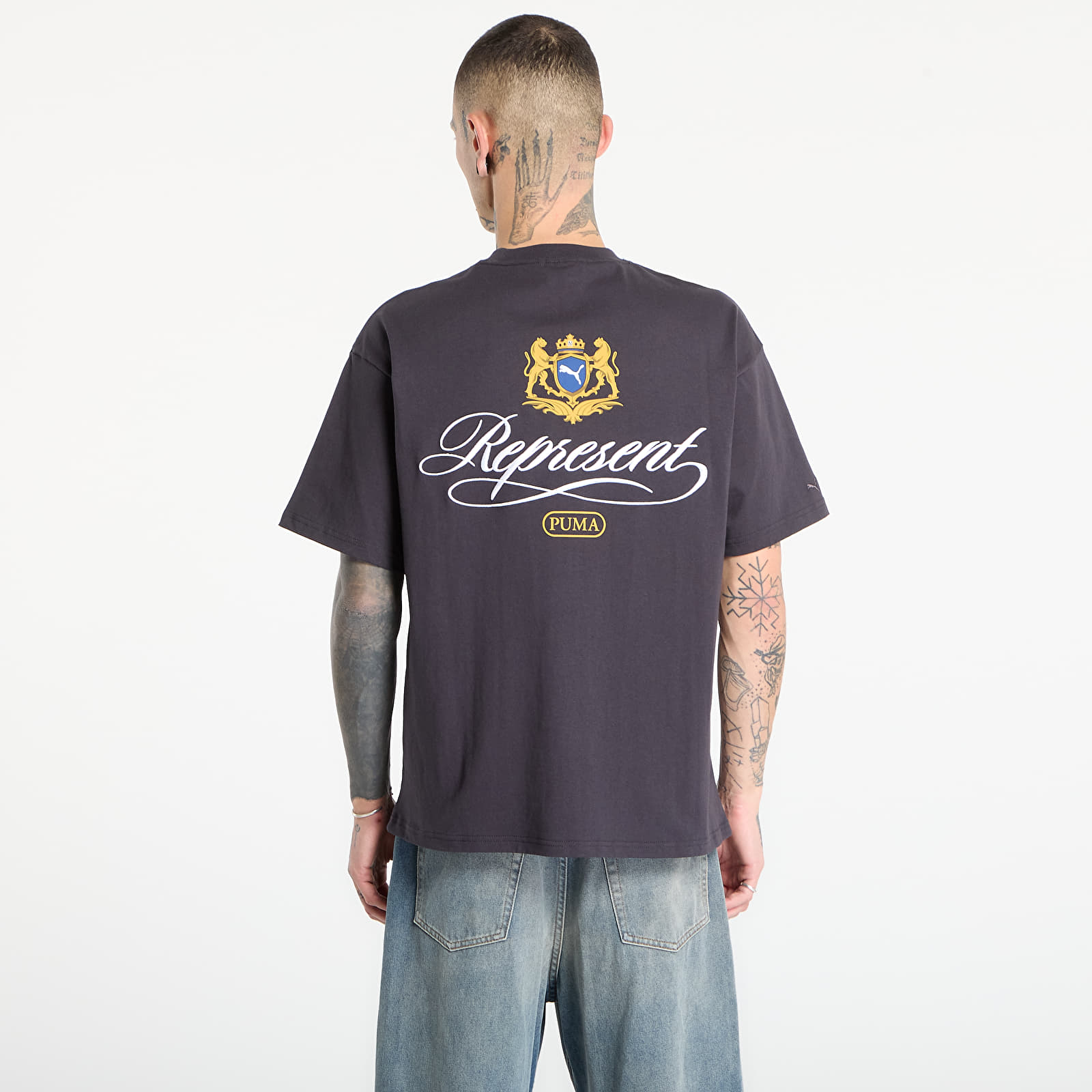 T-Shirts Puma x REPRESENT Graphic Tee Flat Dark Gray