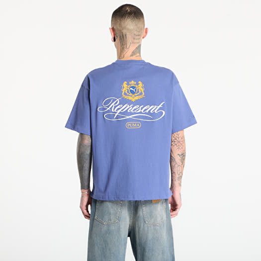 Puma x REPRESENT Graphic Tee Blue Dusk | Footshop