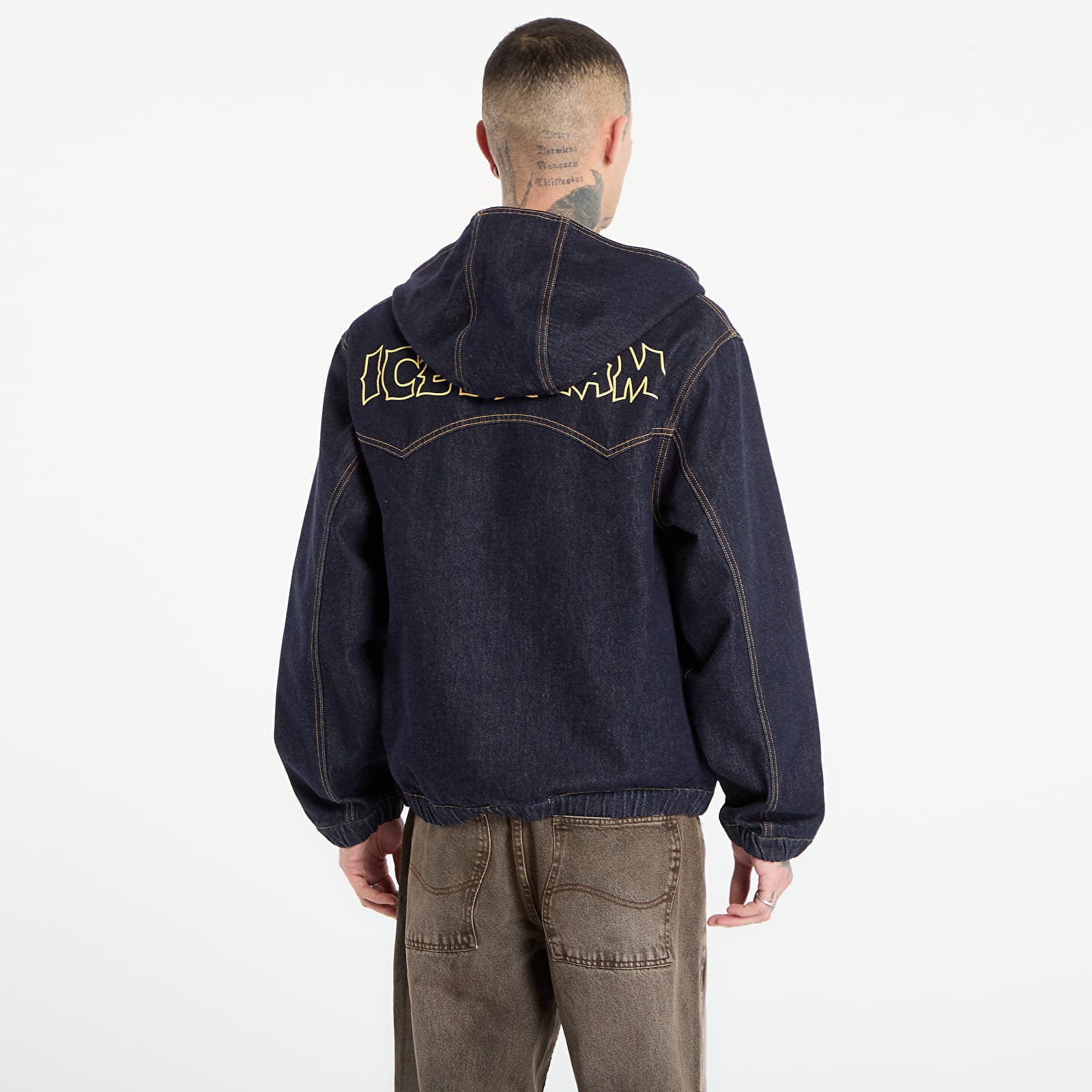 Jackor Billionaire Boys Club Icecream Western Panelled Zip Through Denim Jacket Indigo