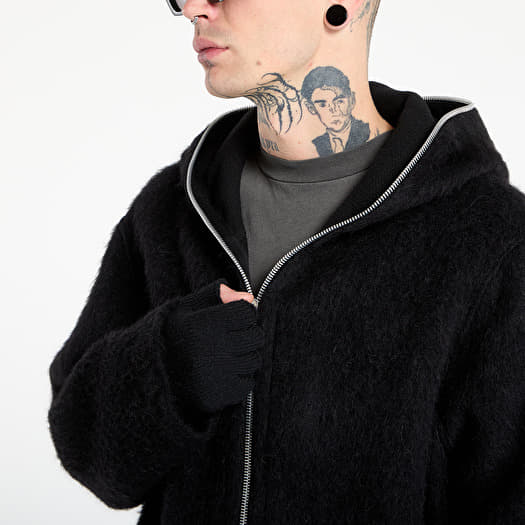 OUR LEGACY Full Zip Hood Black Hairy Wool | Footshop