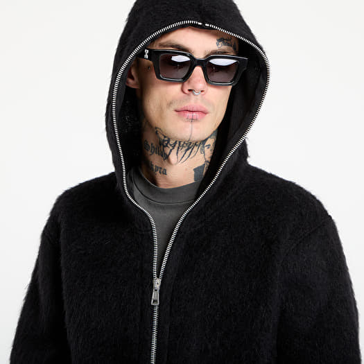 OUR LEGACY Full Zip Hood Black Hairy Wool | Footshop
