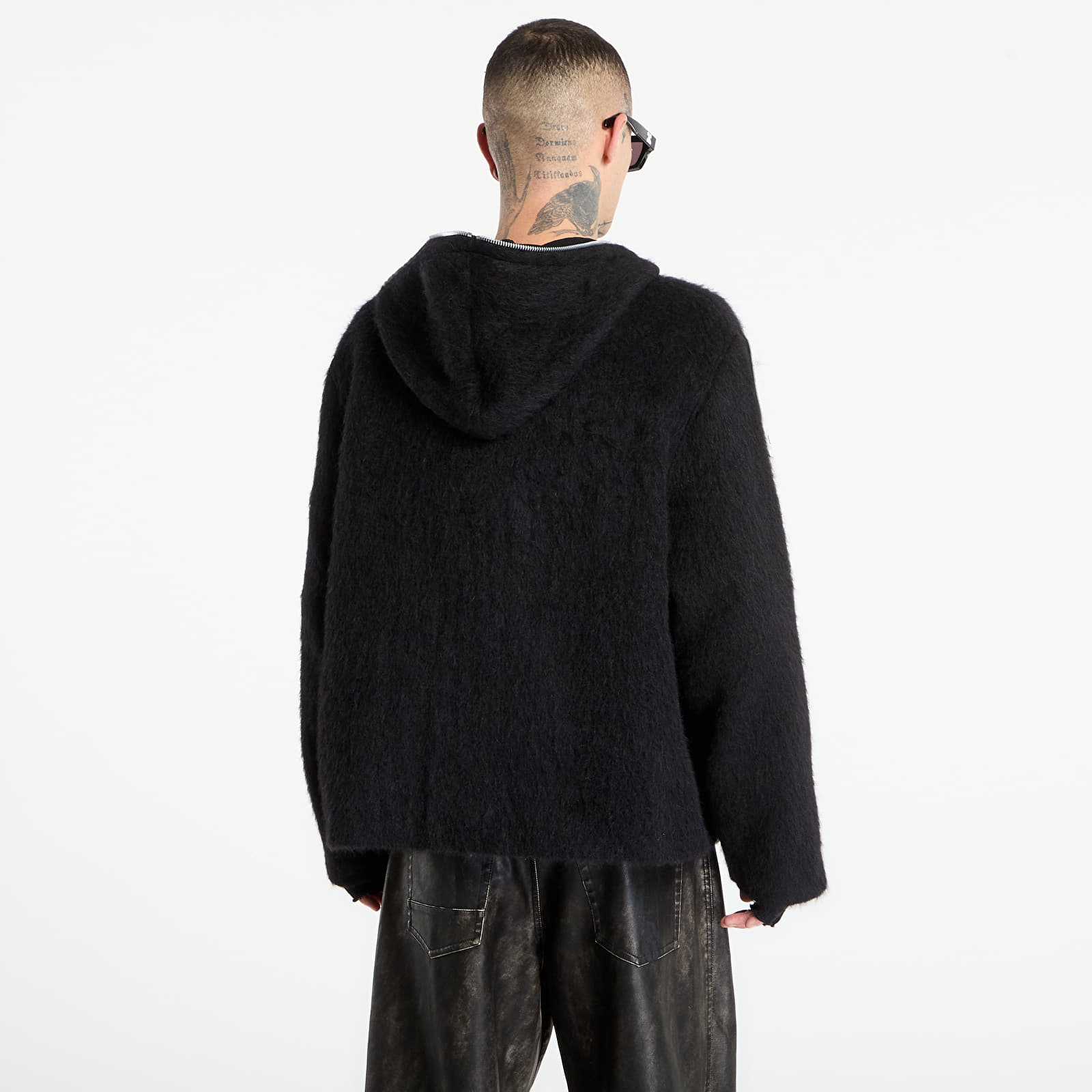 Felpe OUR LEGACY Full Zip Hood Black Hairy Wool