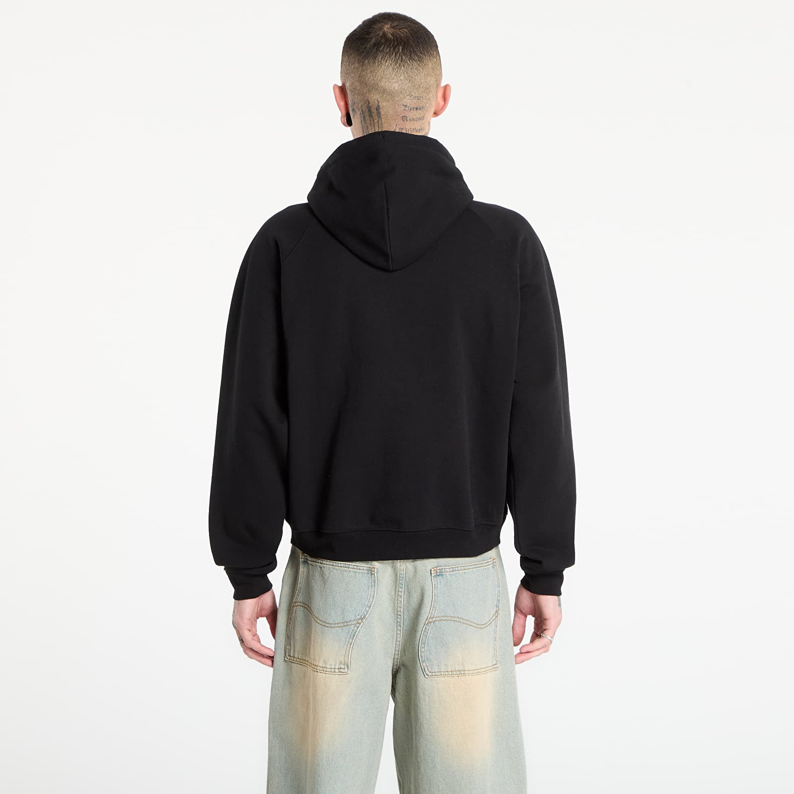 Bluzy DIME Cursive Small Logo Zip Hoodie UNISEX Black