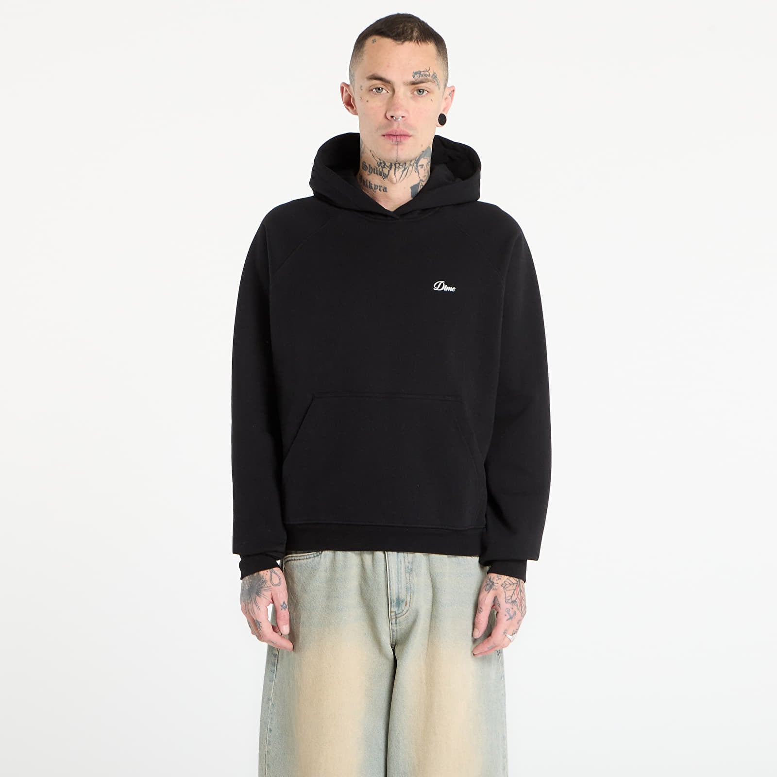 Bluzy DIME Cursive Small Logo Hoodie UNISEX Black