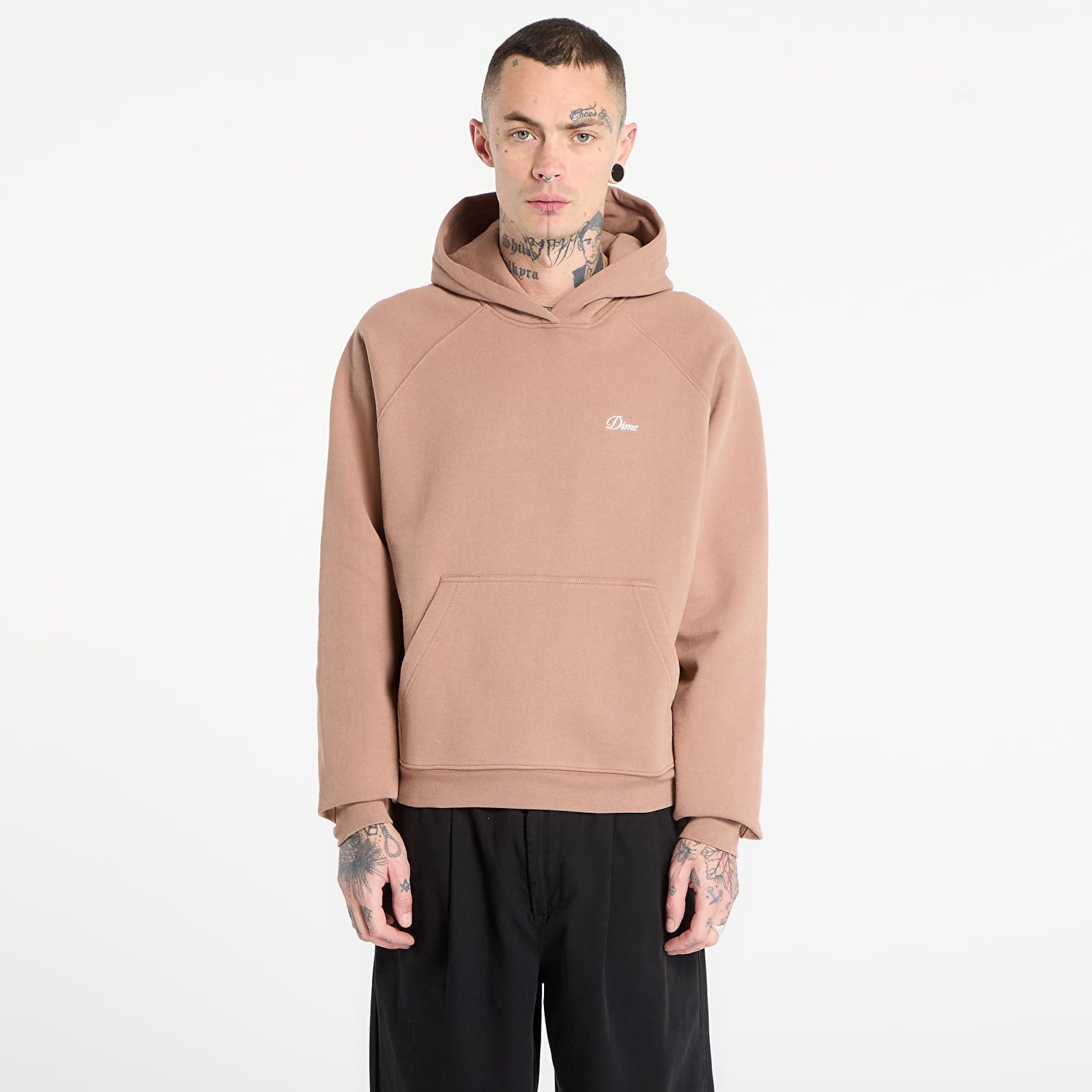 Sweatshirt DIME Cursive Small Logo Hoodie UNISEX Sepia XL