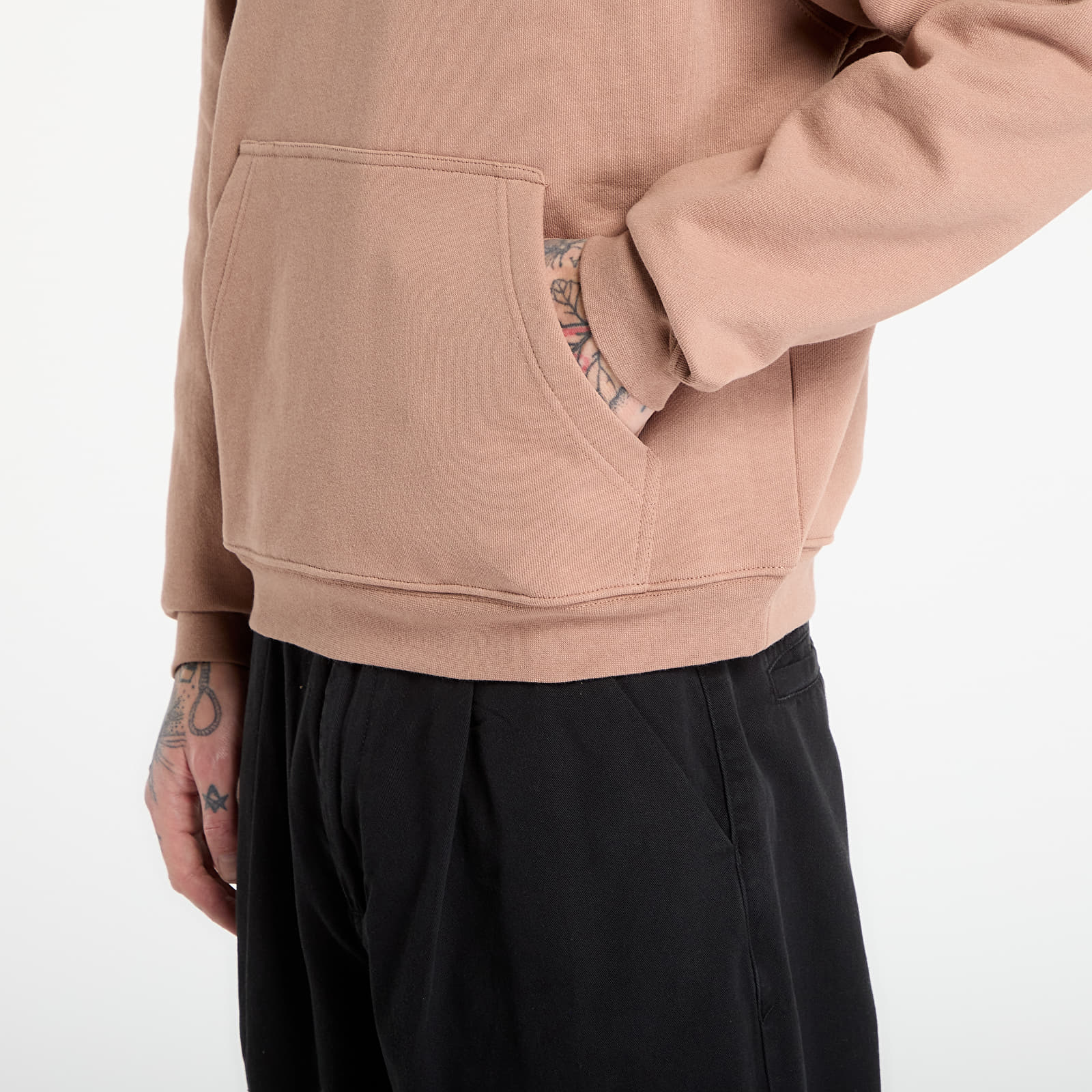 Bluzy DIME Cursive Small Logo Hoodie UNISEX Sepia