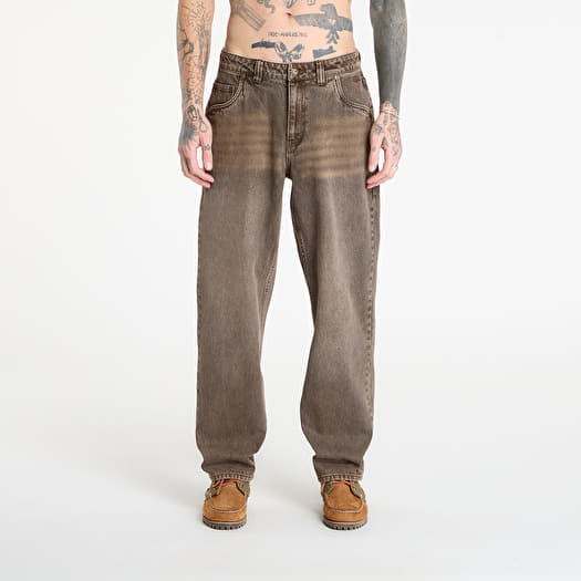DIME Relaxed Denim Pants Sandblasted Brown