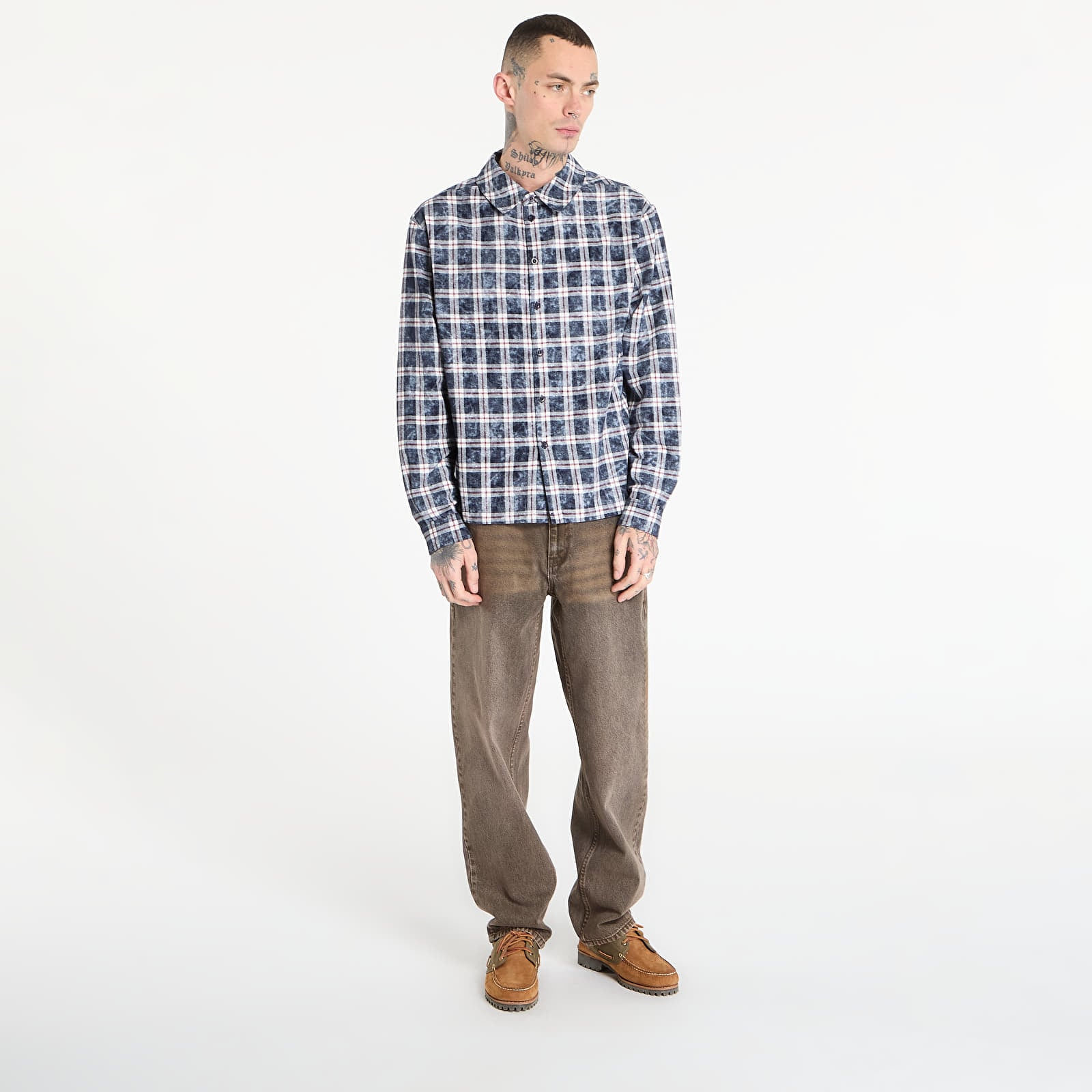 Hlače DIME Relaxed Denim Pants Sandblasted Brown