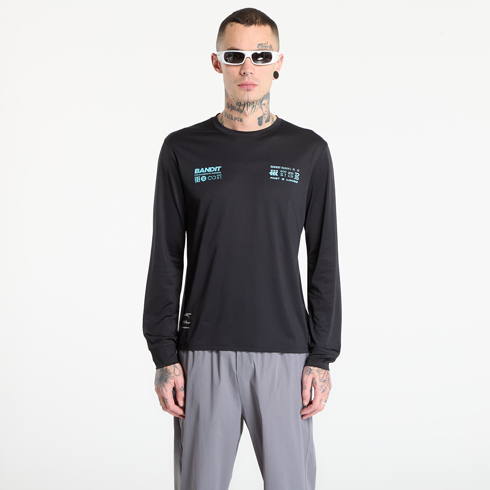 T-shirts Bandit NanoMesh™ Infographic Long Sleeve UNISEX Black
