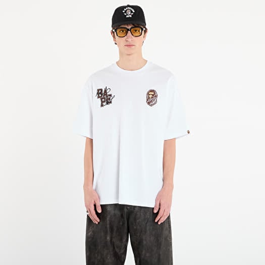 T-shirt BAPE® x FOOTSHOP - Scribble Logo Tee White