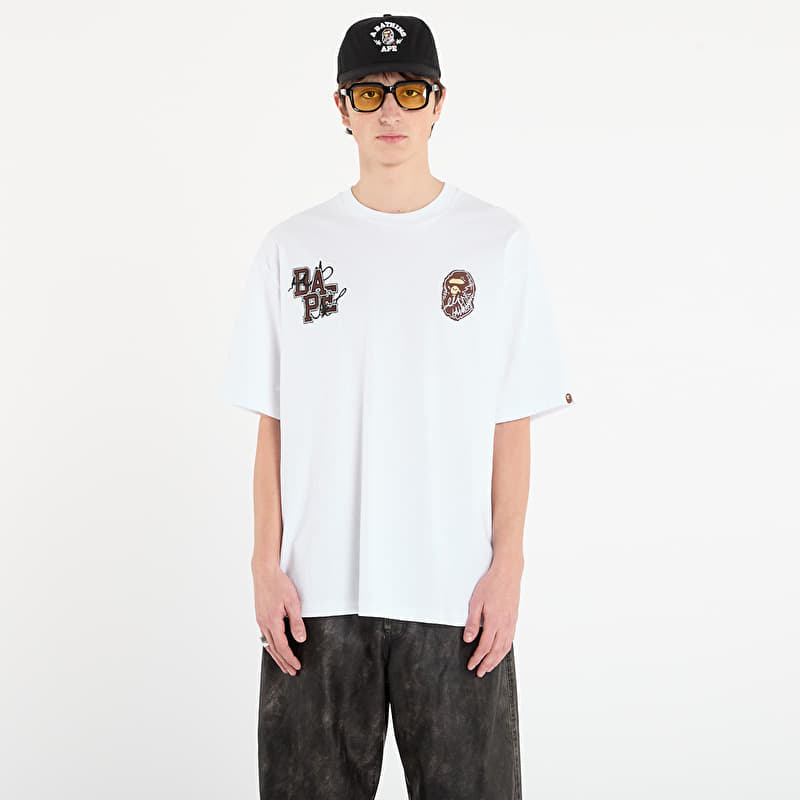 Tričko BAPE® x FOOTSHOP - Scribble Logo Tee UNISEX White