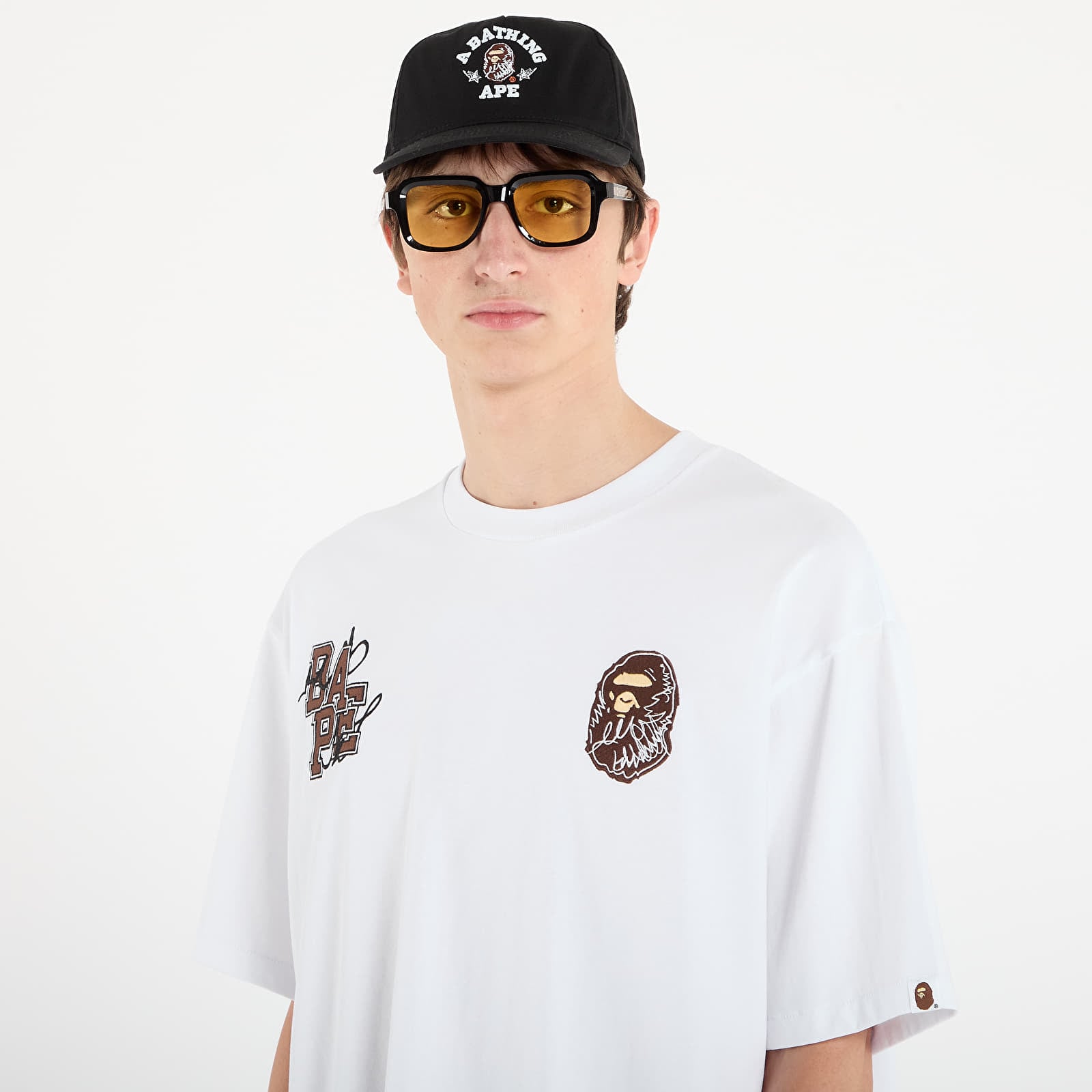 T-shirts BAPE® x FOOTSHOP - Scribble Logo Tee White