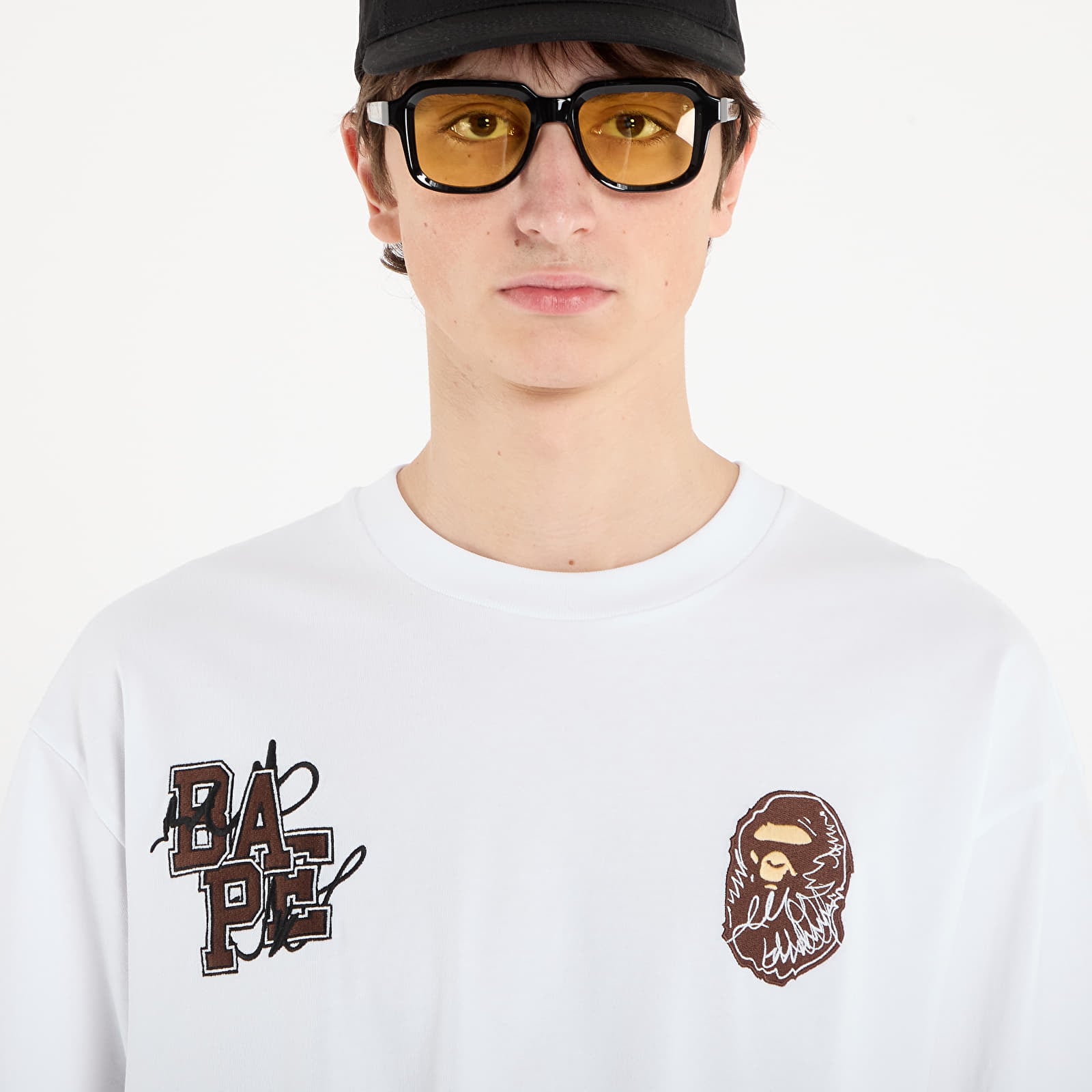 T-shirts BAPE® x FOOTSHOP - Scribble Logo Tee White
