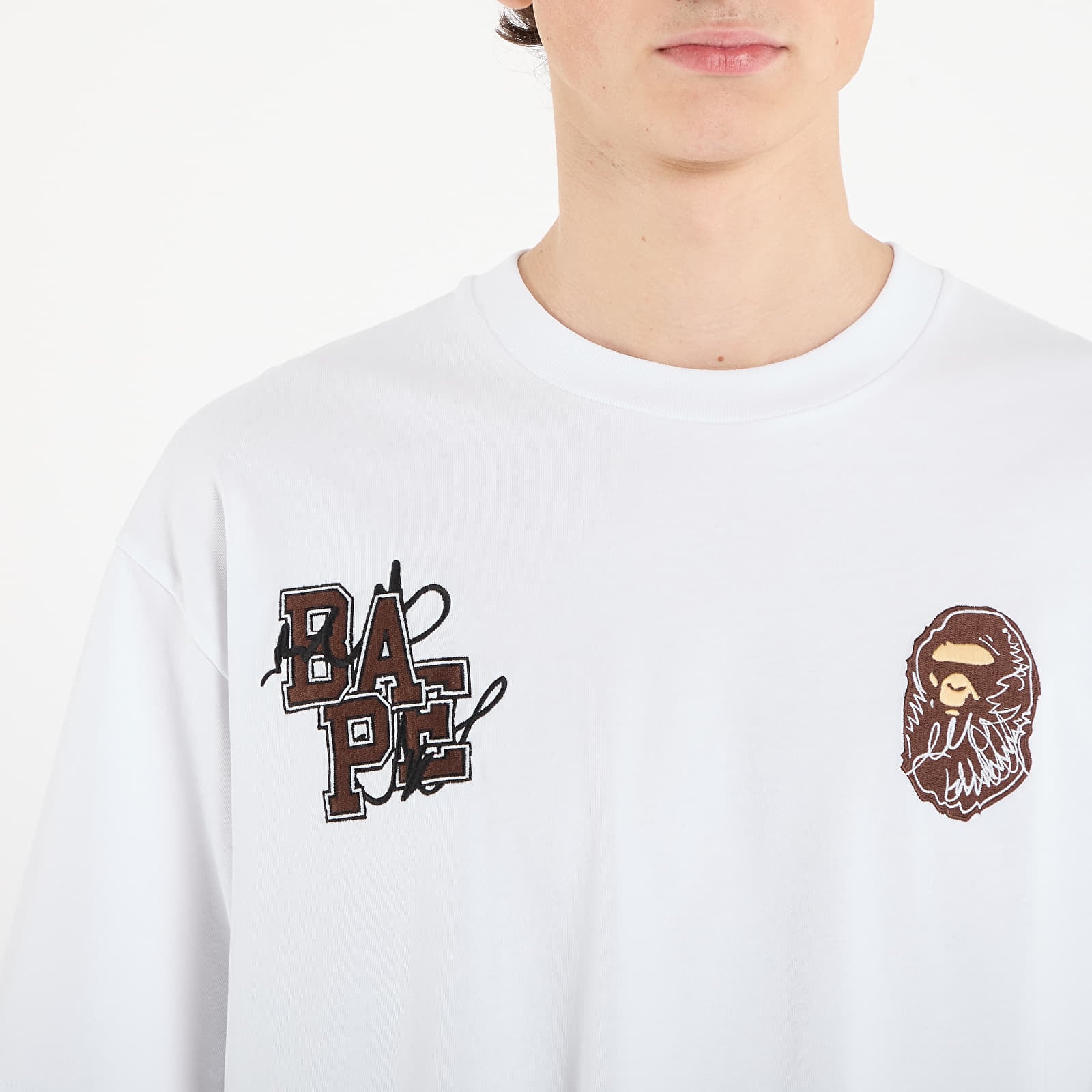 T-shirts BAPE® x FOOTSHOP - Scribble Logo Tee White