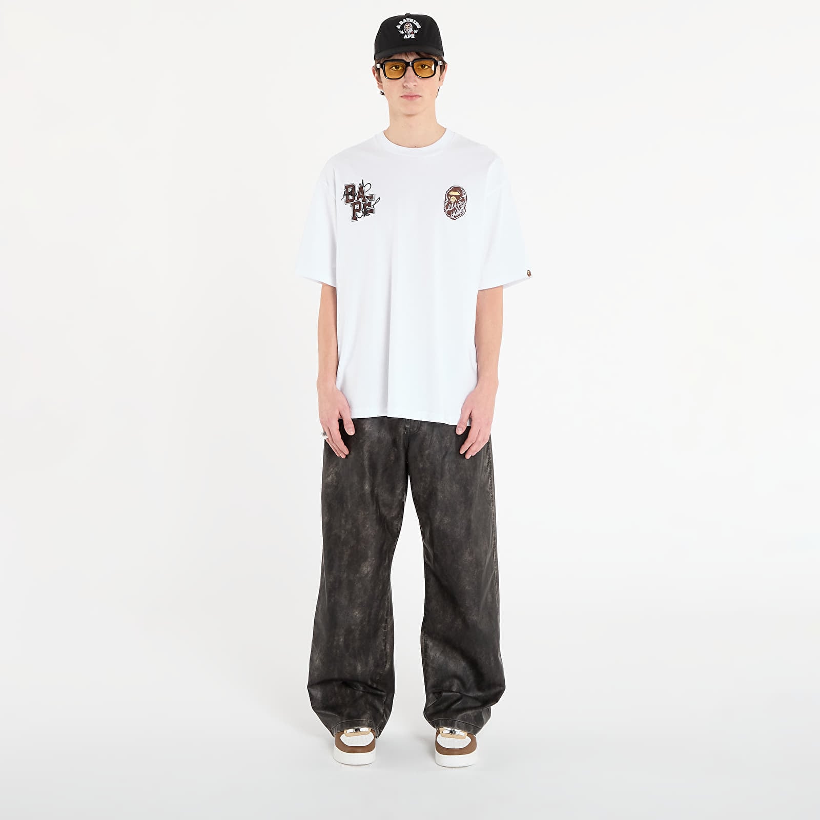 T-shirts BAPE® x FOOTSHOP - Scribble Logo Tee White