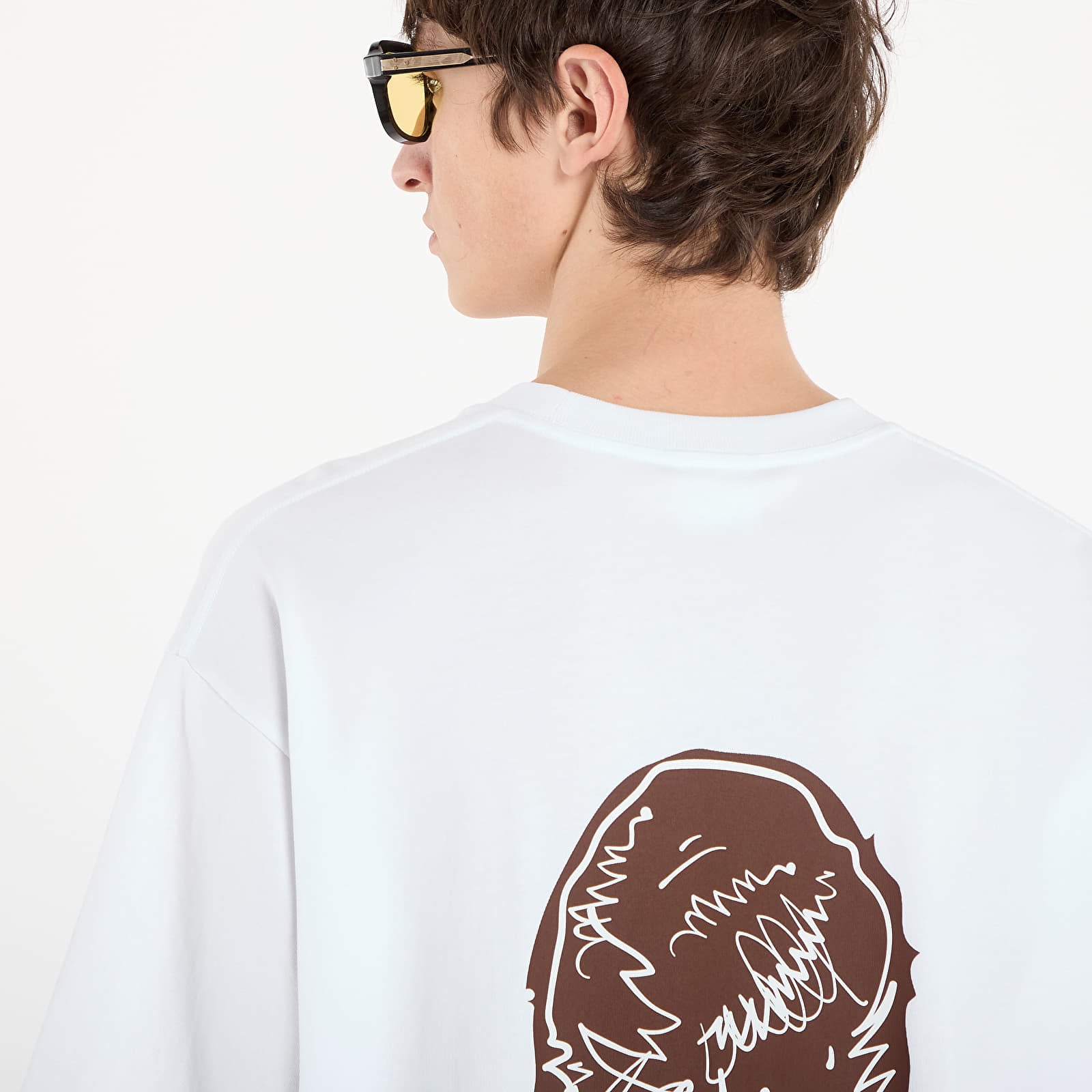 T-shirts BAPE® x FOOTSHOP - Scribble Ape Tee White