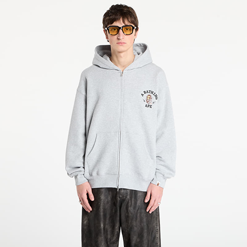 Sweatshirt BAPE® x FOOTSHOP - Zip-Up Hoodie UNISEX Gray
