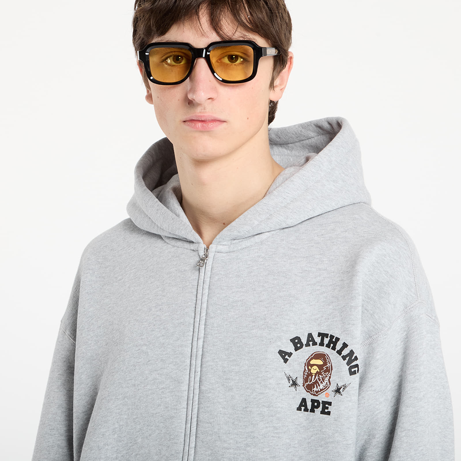 Hoodies och sweatshirts BAPE® x FOOTSHOP - Zip-Up Hoodie Gray