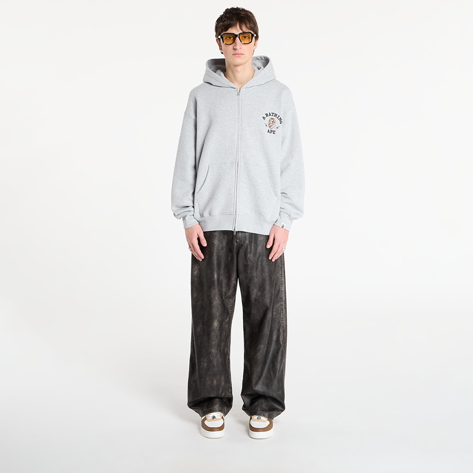 Hoodies och sweatshirts BAPE® x FOOTSHOP - Zip-Up Hoodie Gray