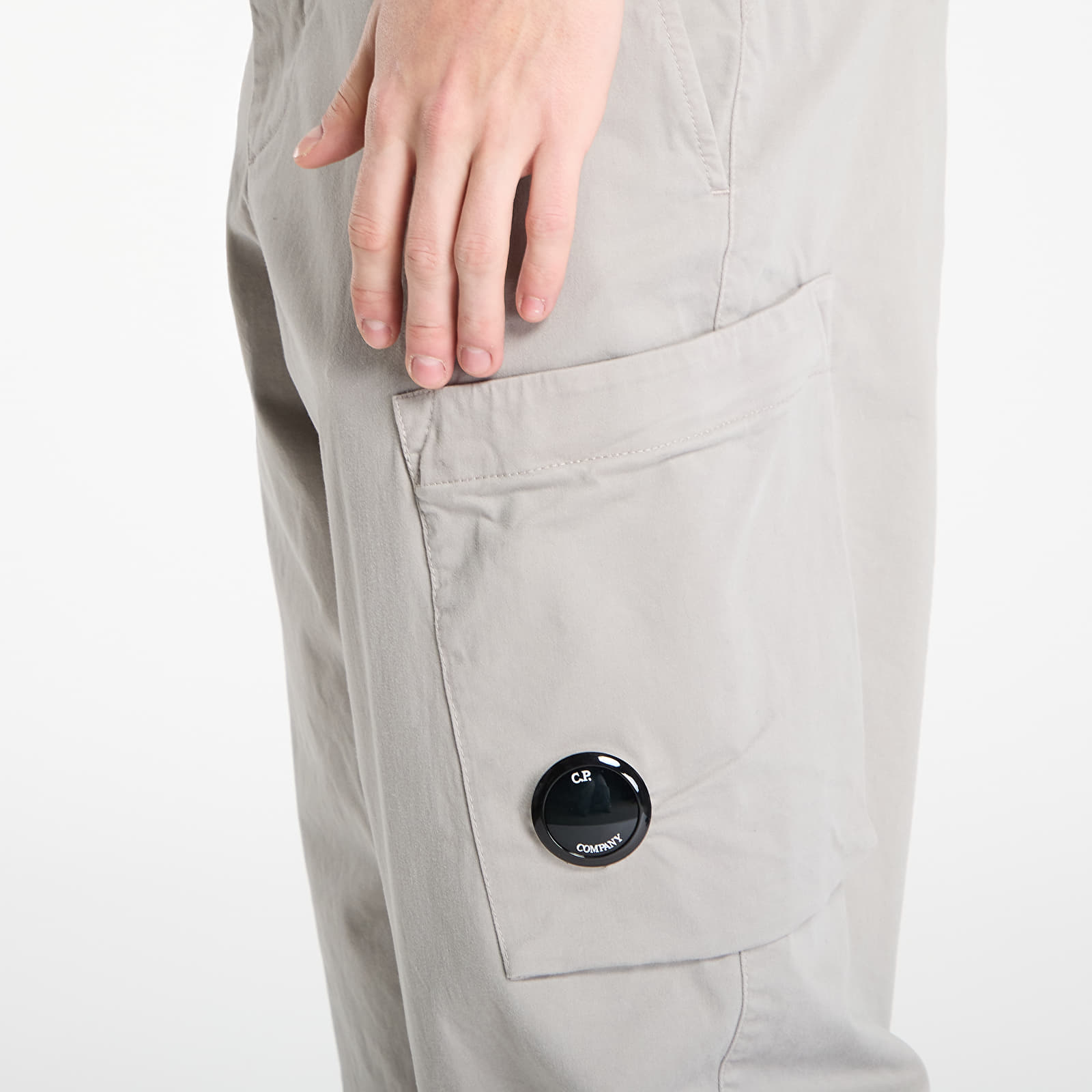 Pantaloni C.P. Company Stretch Sateen Regular Cargo Pants London Fog Grey