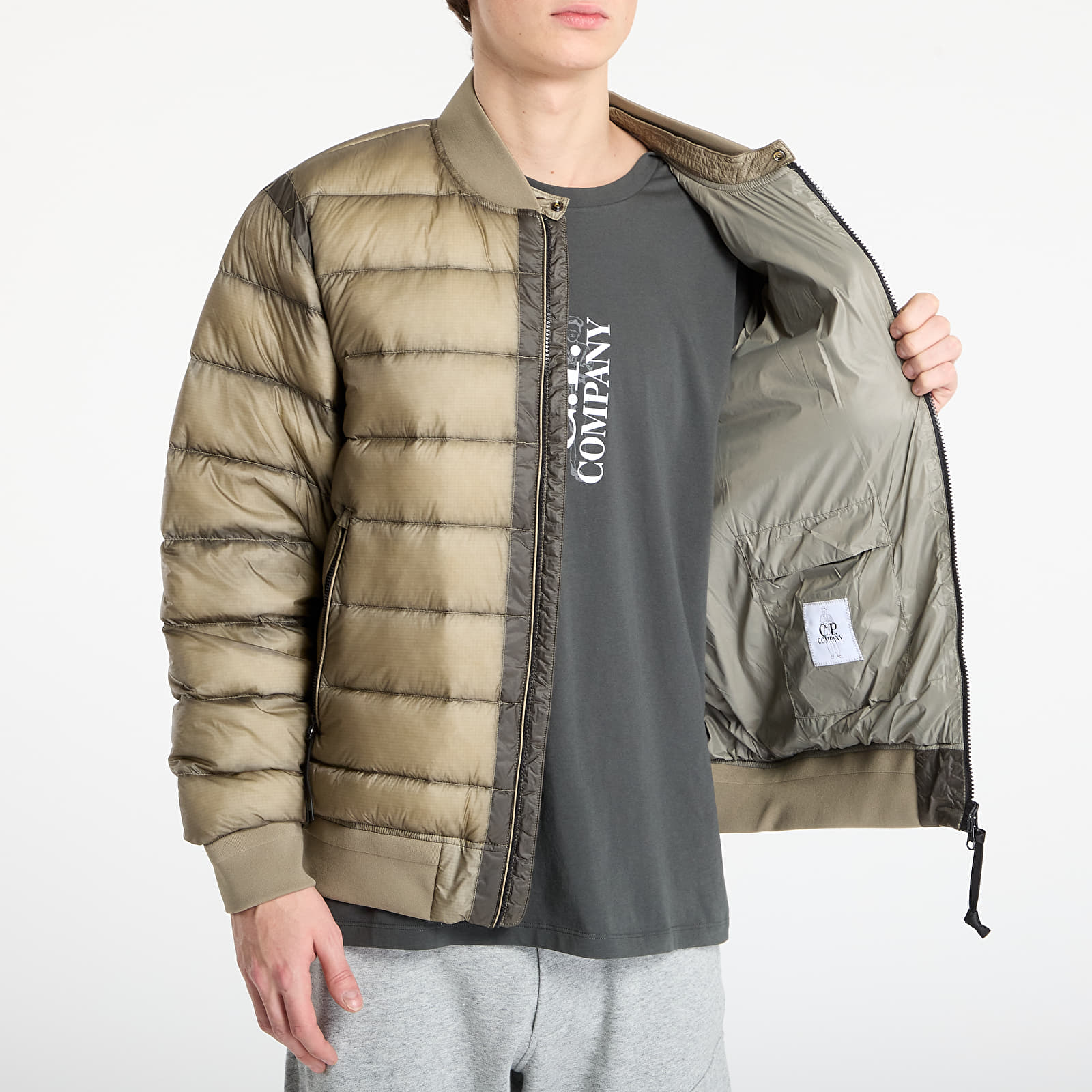 Jakne C.P. Company D.D. Shell Bomber Down Jacket Fungi Grey