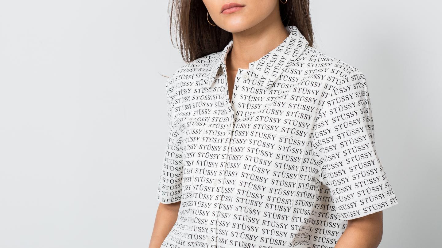 Shirts Stüssy Eva Printed Corduroy Shirt White (211125 white 