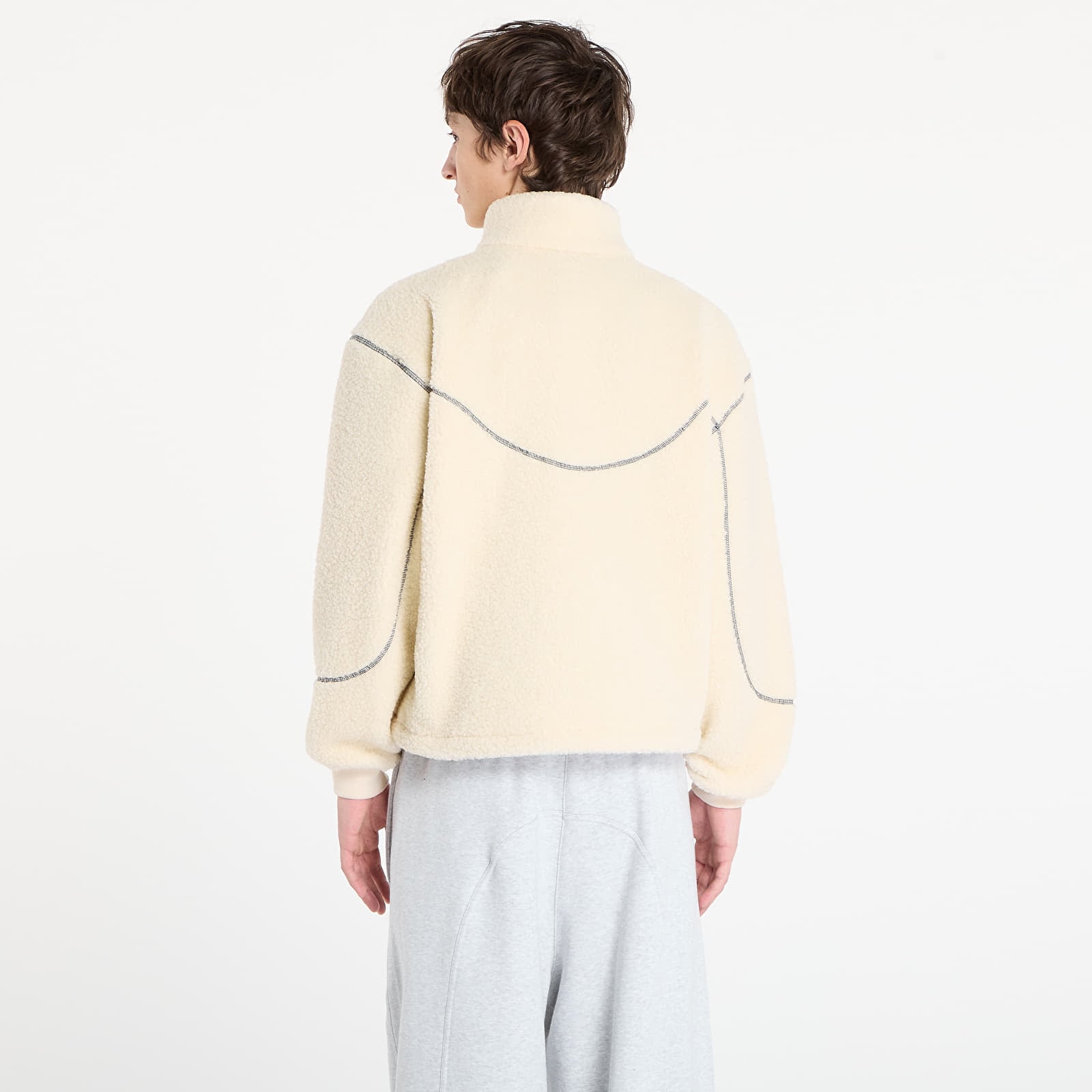 Kapuutsikud ja kampsunid DIME Polar Fleece Sherpa Zip UNISEX Cream