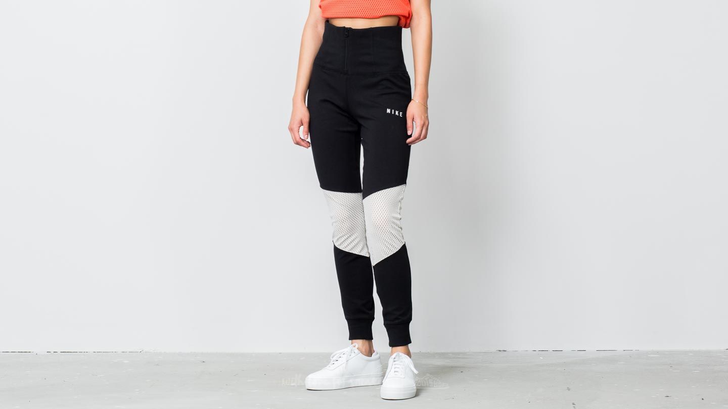 Pantalones Nike Sportswear Essential Mesh Leggings Black/ Light Bone/ Light Bone