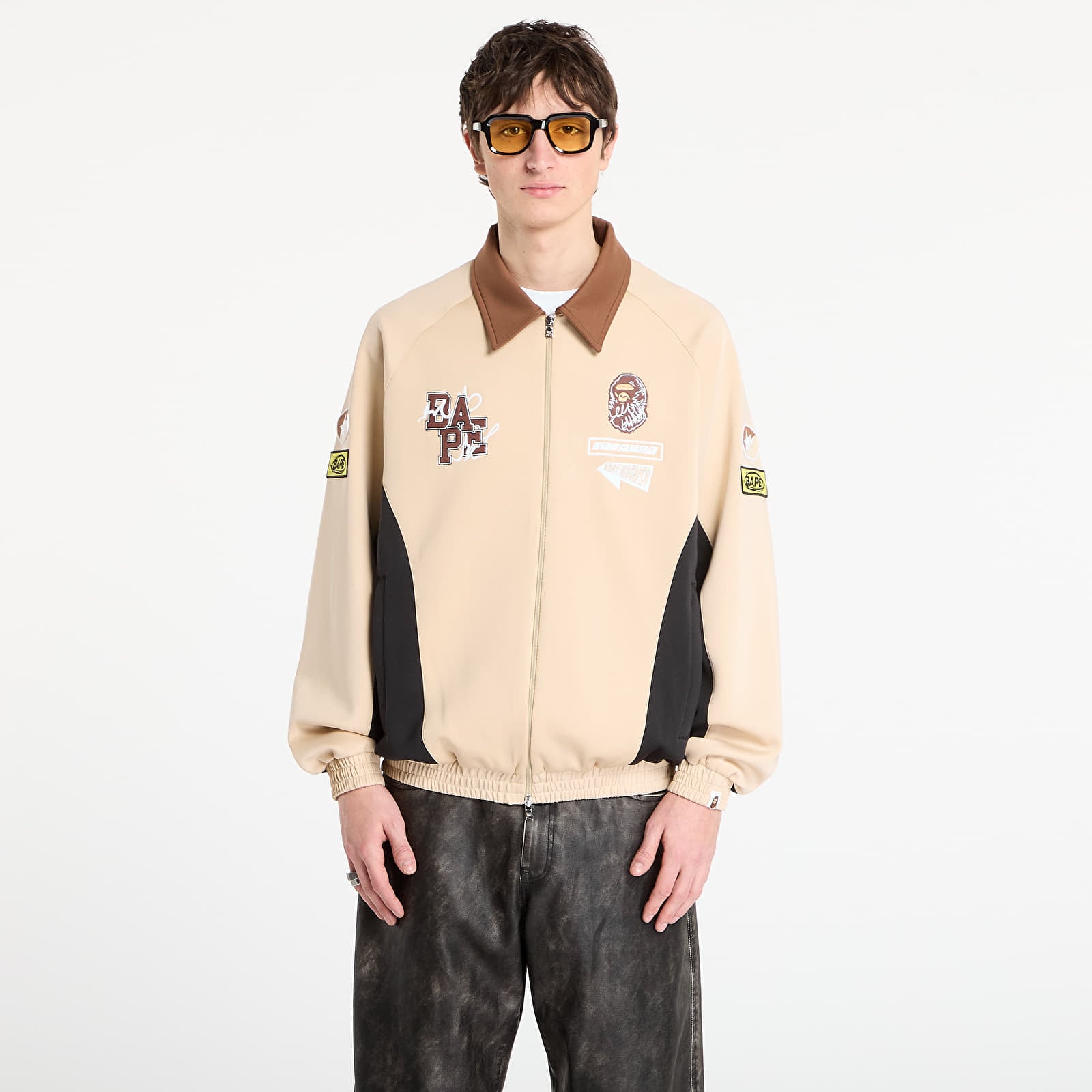 Jackor BAPE® x FOOTSHOP - Track Jacket UNISEX Beige